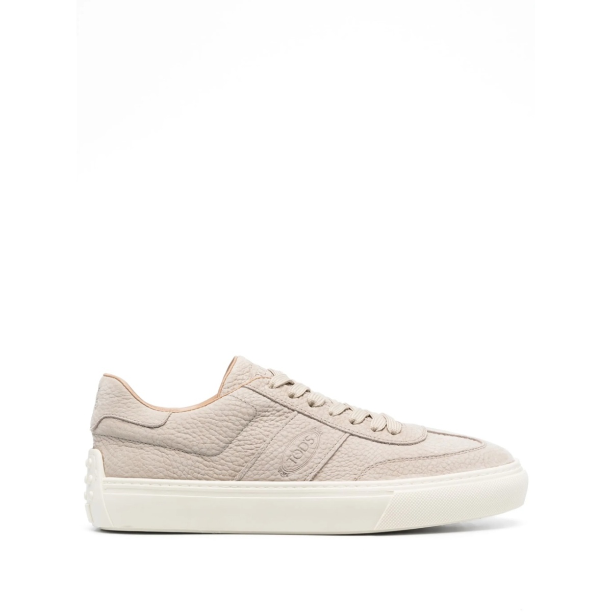grained leather low-top sneakers