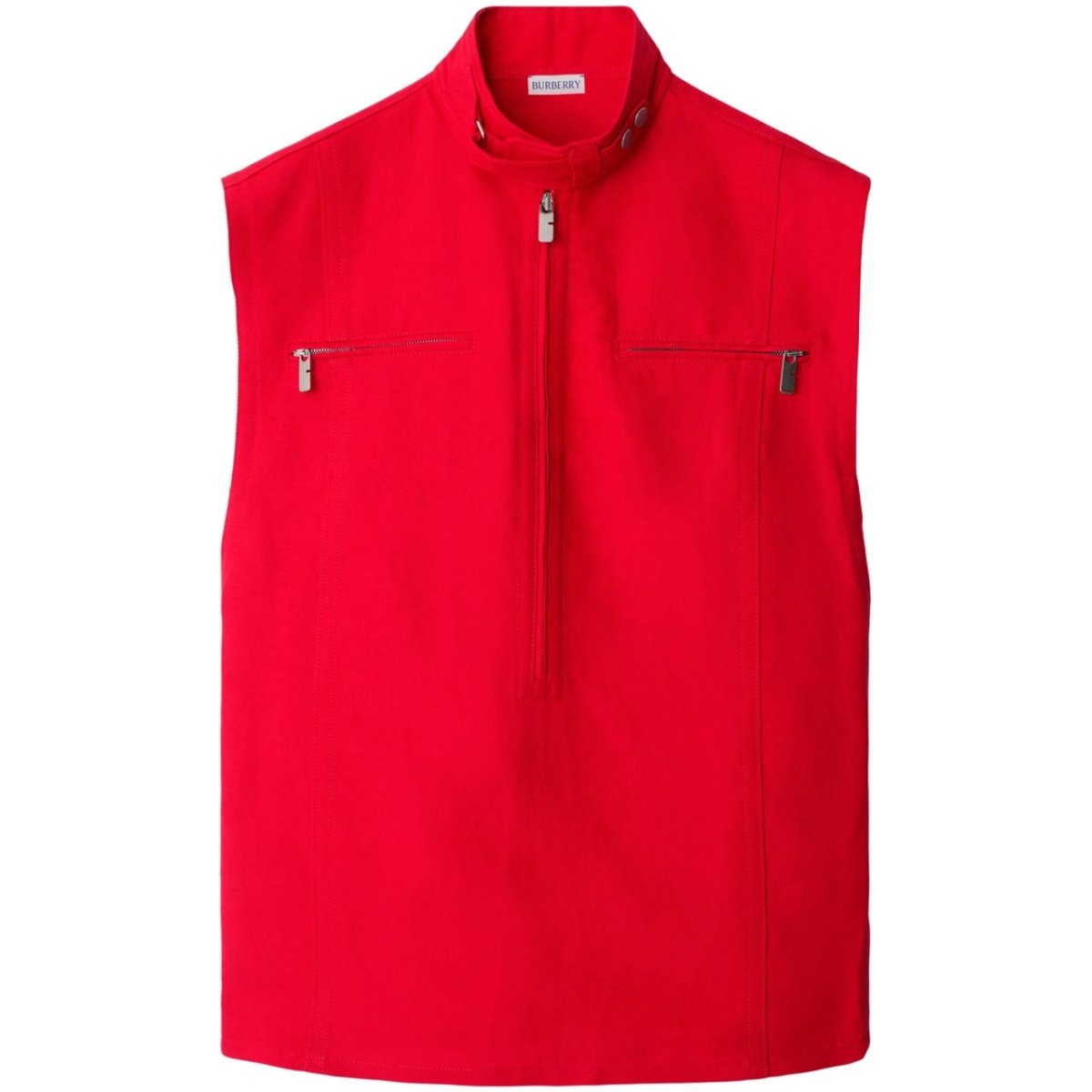 half-zip canvas tank top
