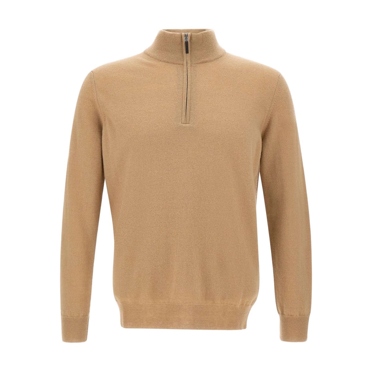 half-zip high-neck sweater