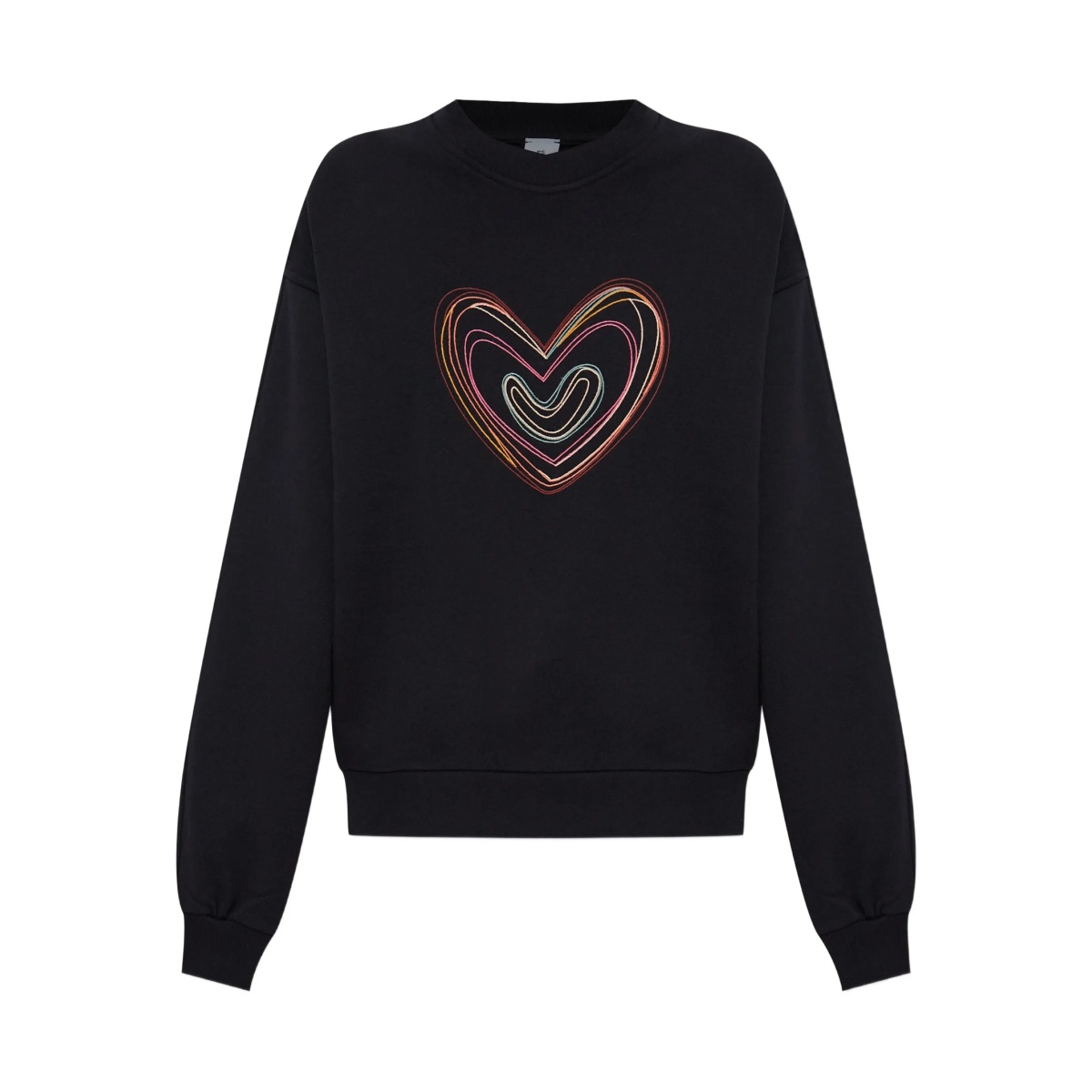 heart-embroidered sweatshirt