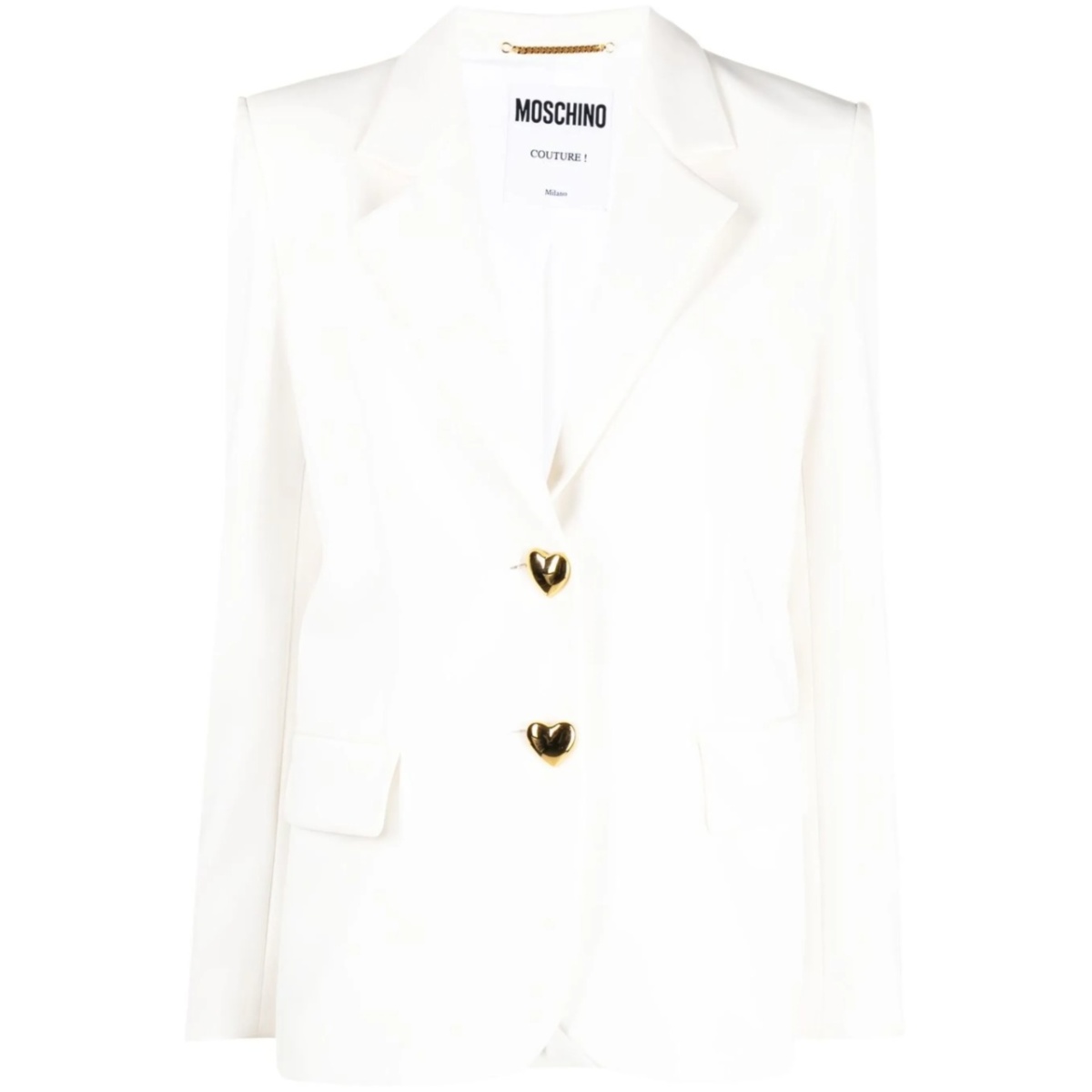 heart-shaped buttons blazer