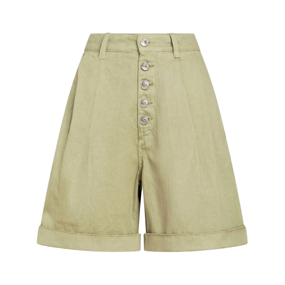 herringbone-pattern cotton bermuda shorts