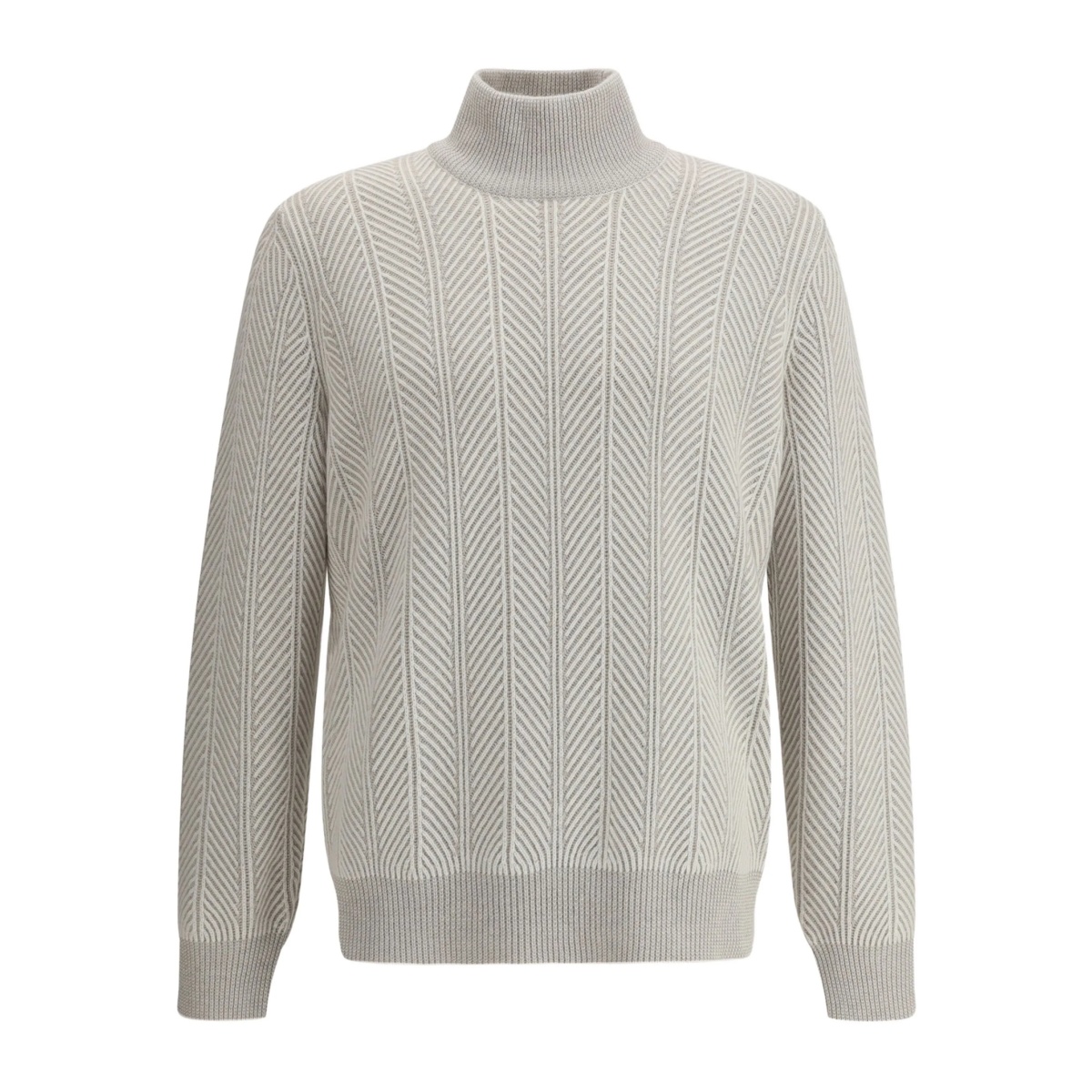 herringbone turtleneck sweater