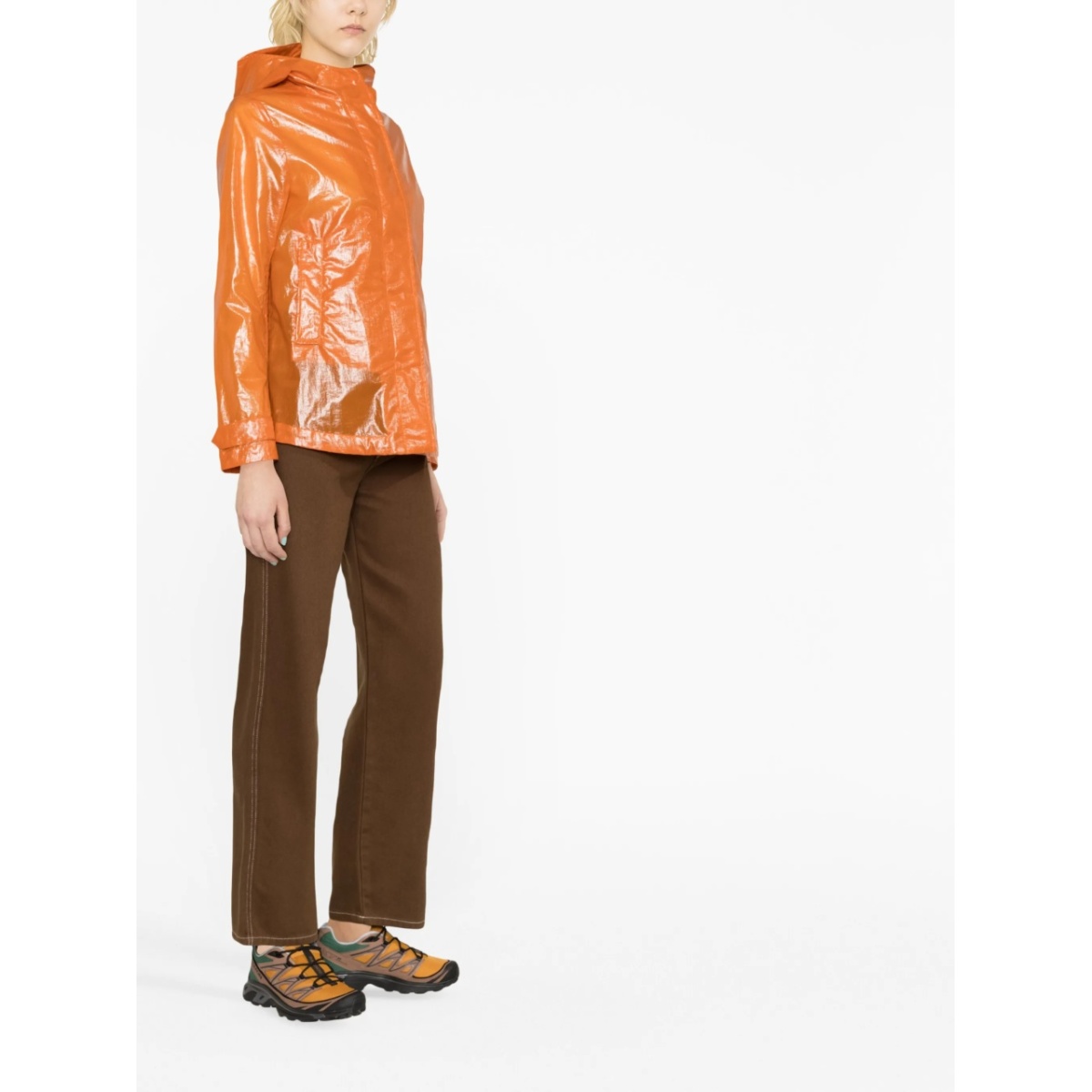high-shine logo-patch jacket - Img 3