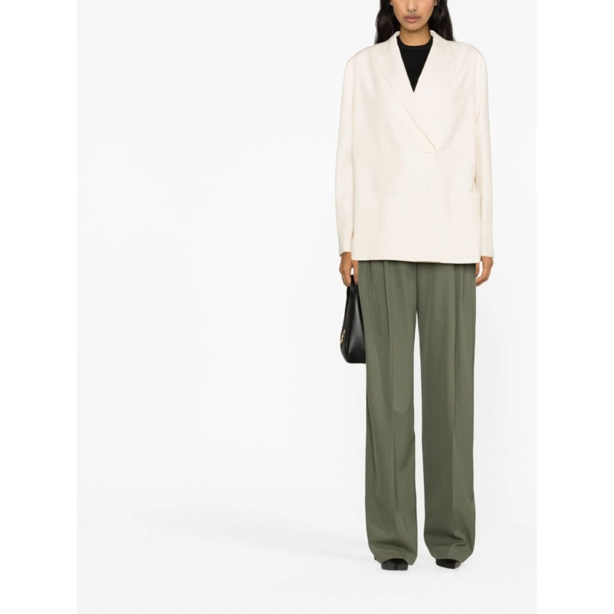 high-waisted tailored trousers - Img 2