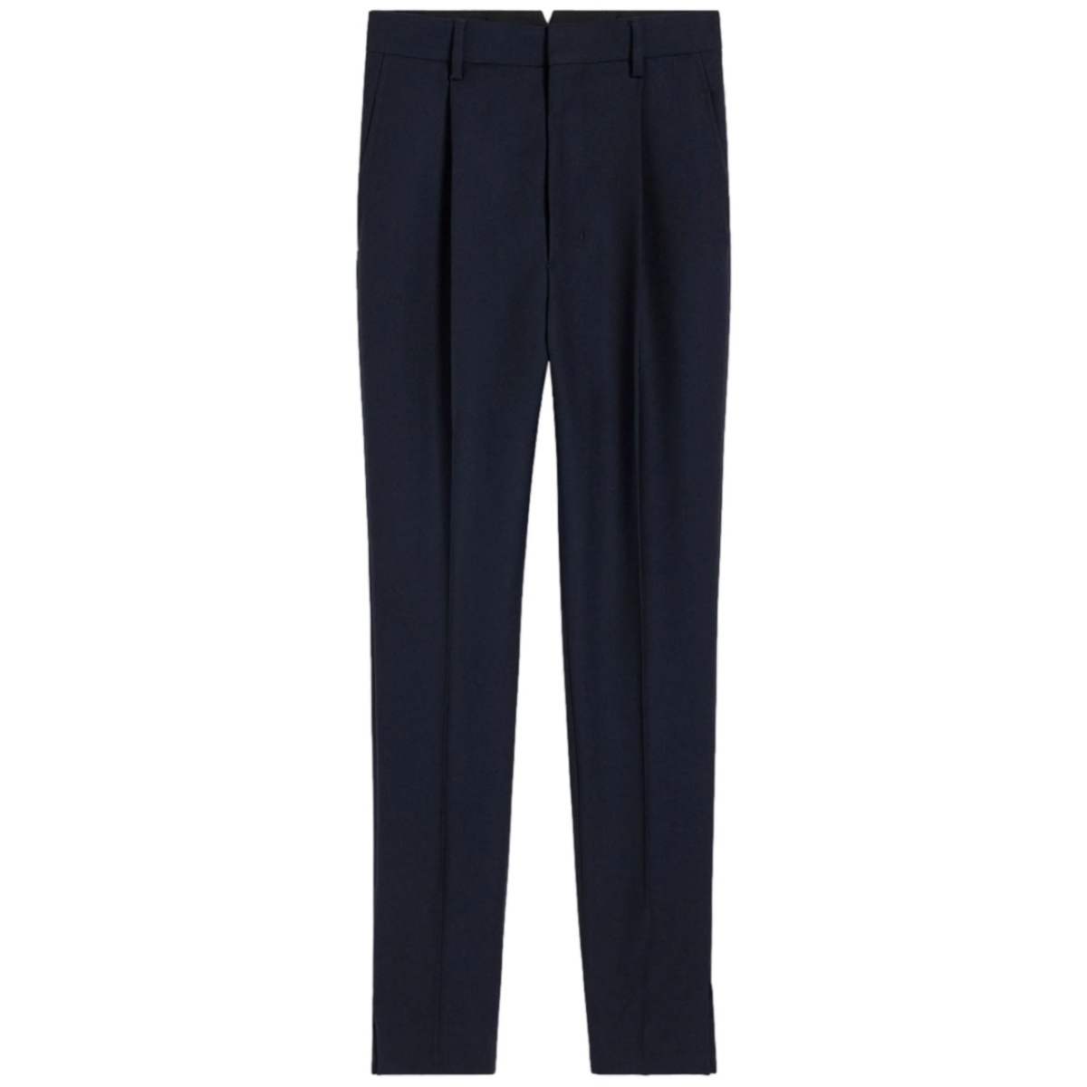 high-waisted tailored trousers