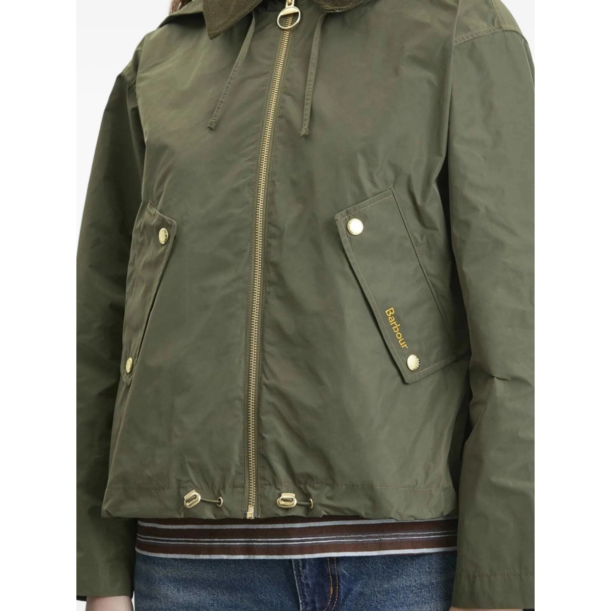 hooded corduroy-collar jacket - Img 4