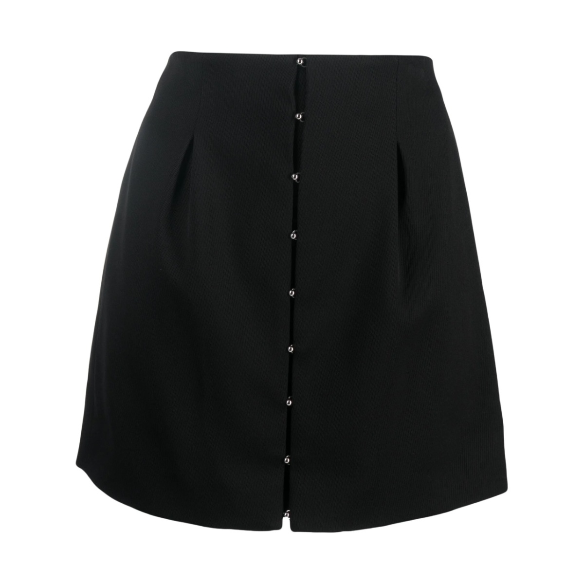 hook-fastening pleated miniskirt
