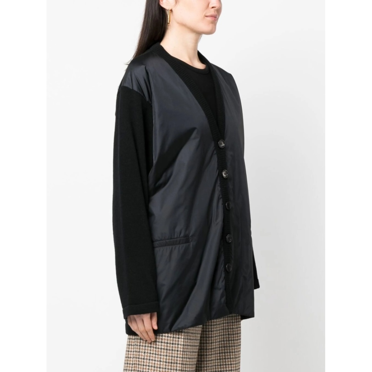 hybrid button-up cardigan - Img 3