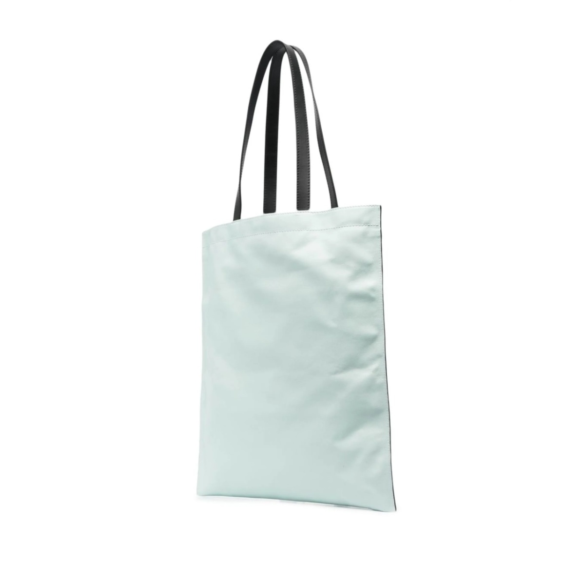 illustration-print leather tote - Img 3