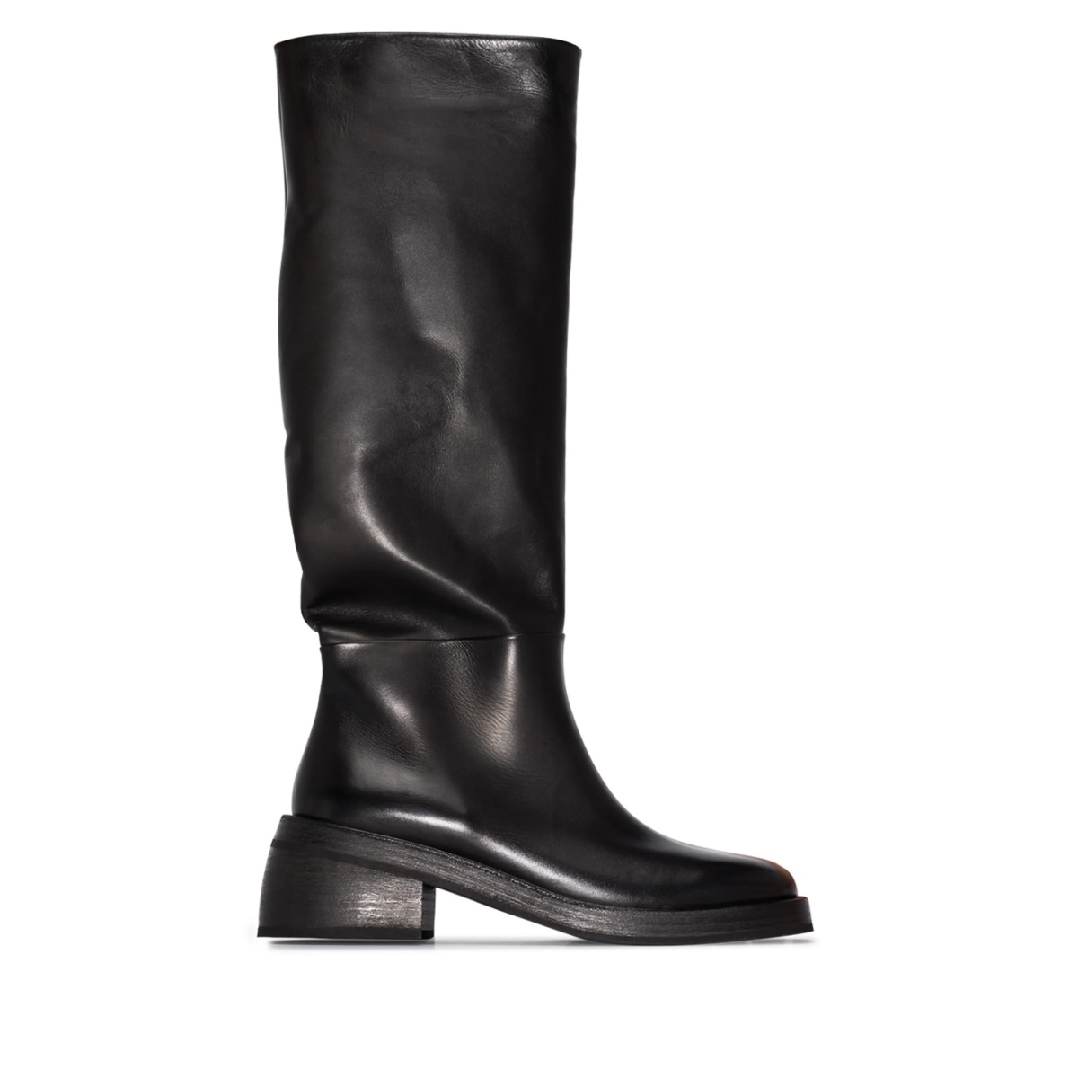 knee-high block heel boots