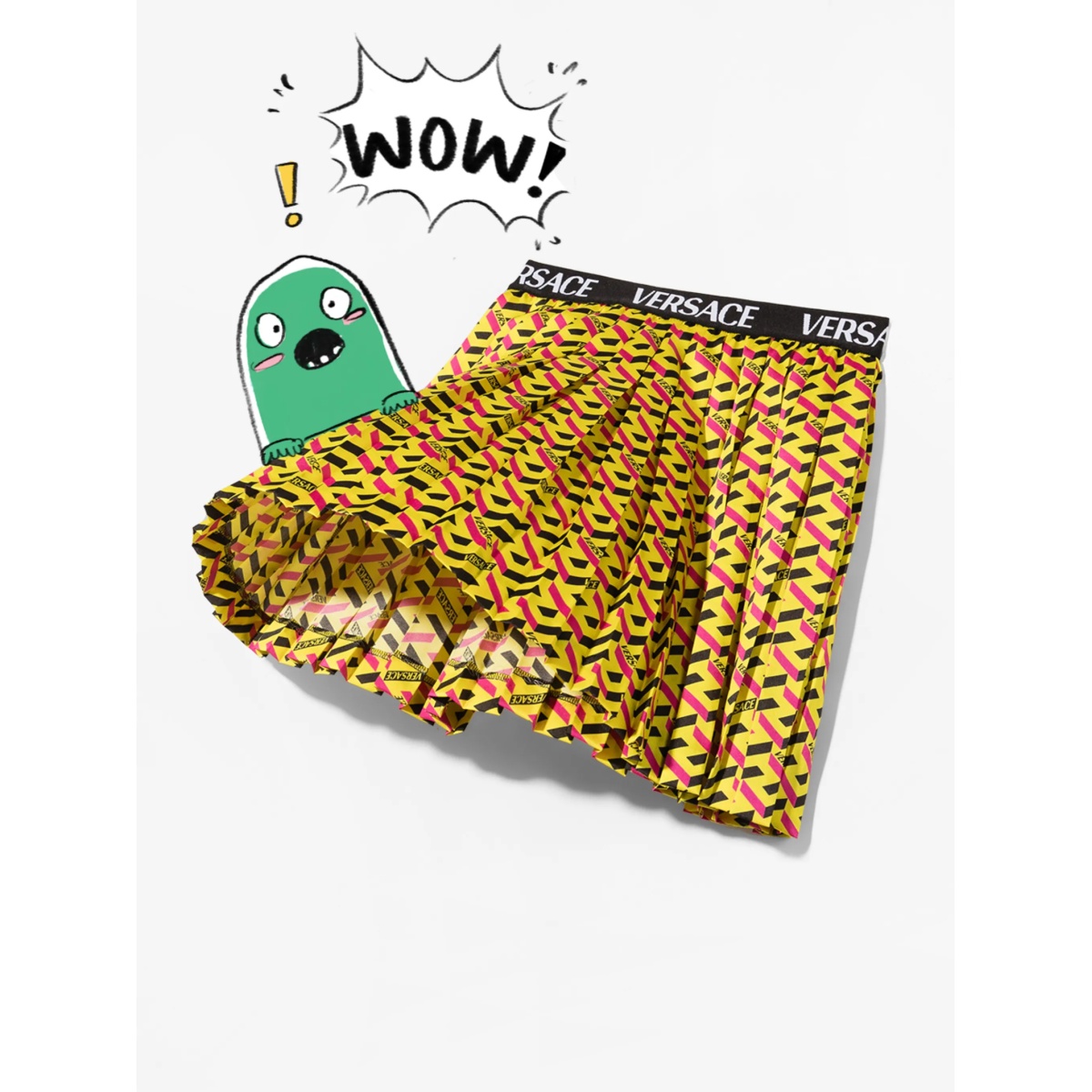La Greca print pleated skirt - Img 2