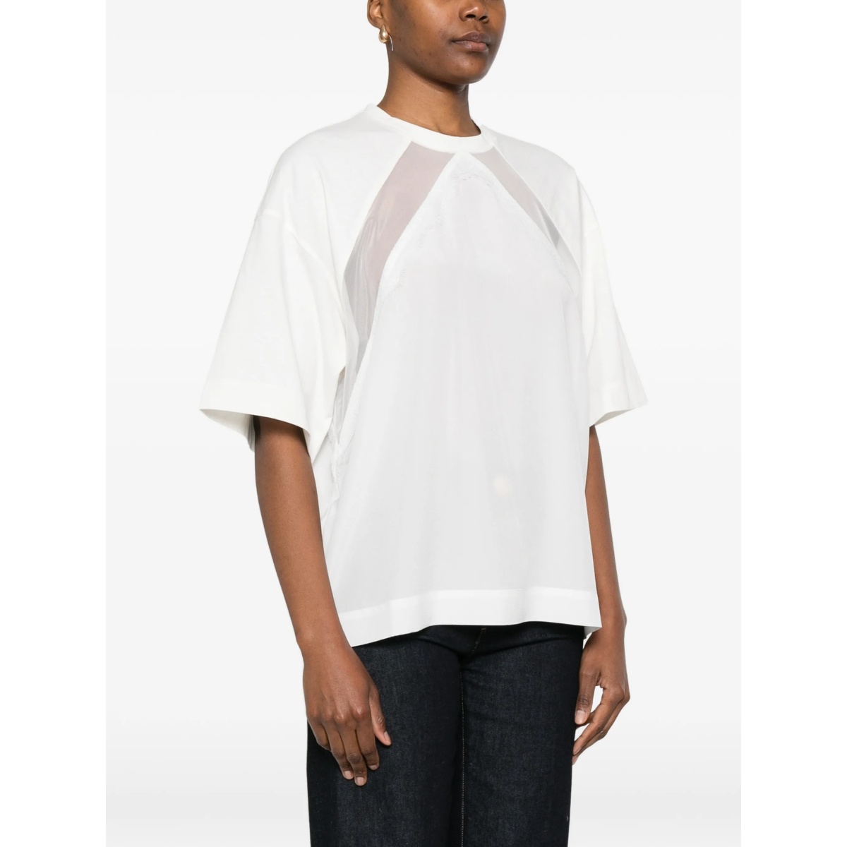 lace panel T-shirt - Img 3