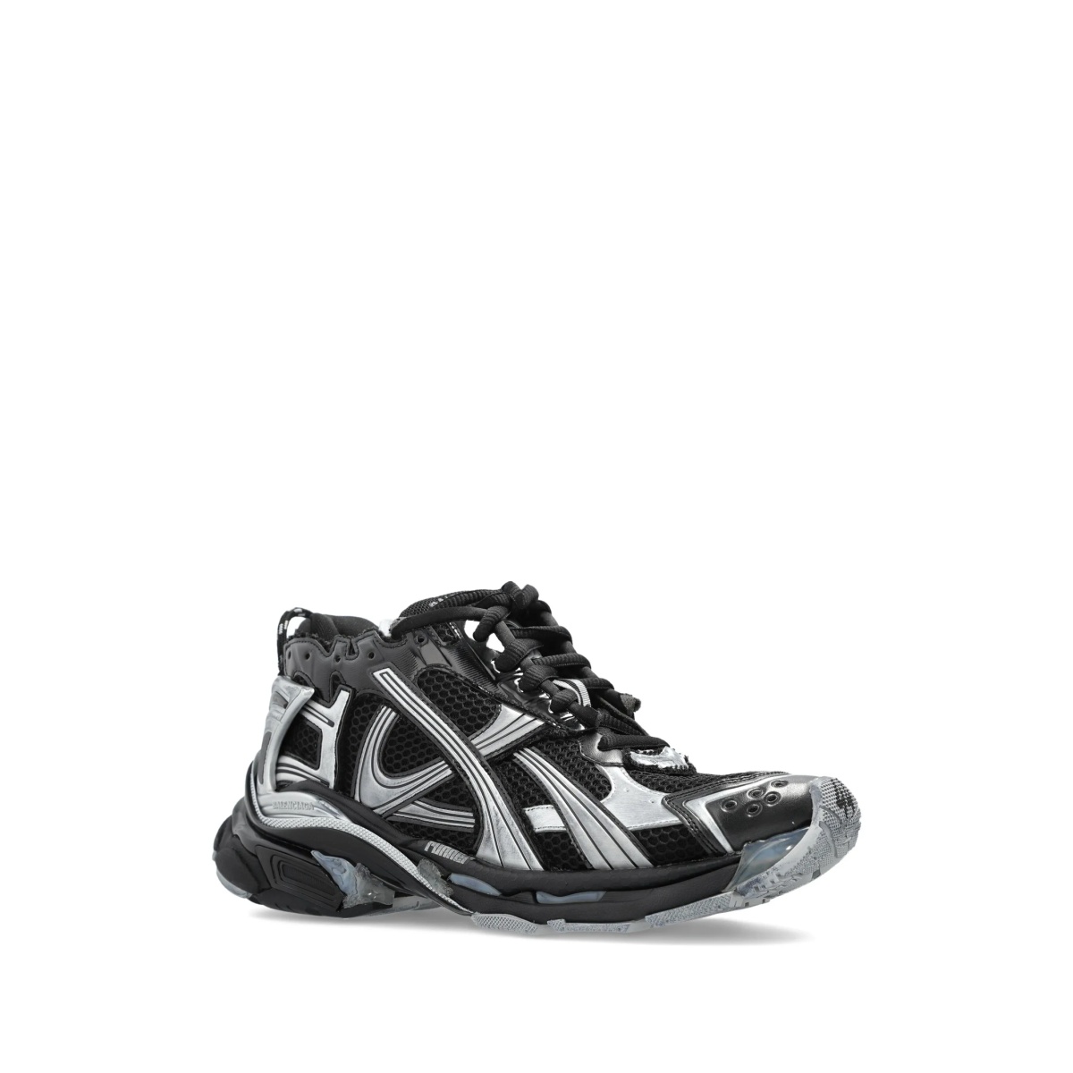 lace-up metallic trainers - Img 2