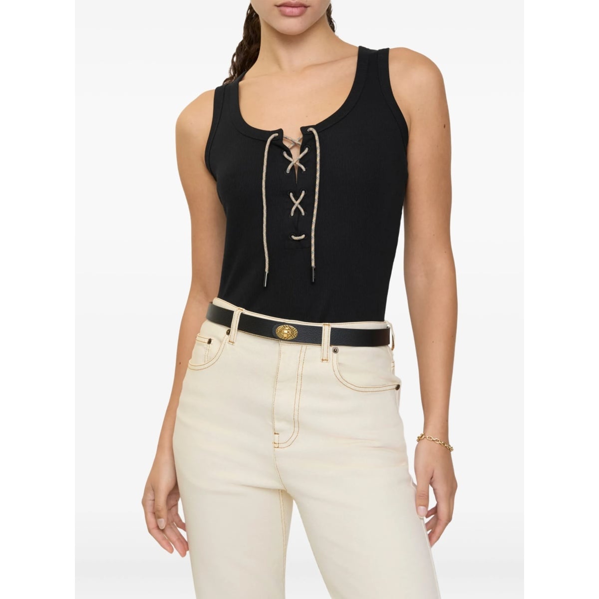 lace-up tank top - Img 2