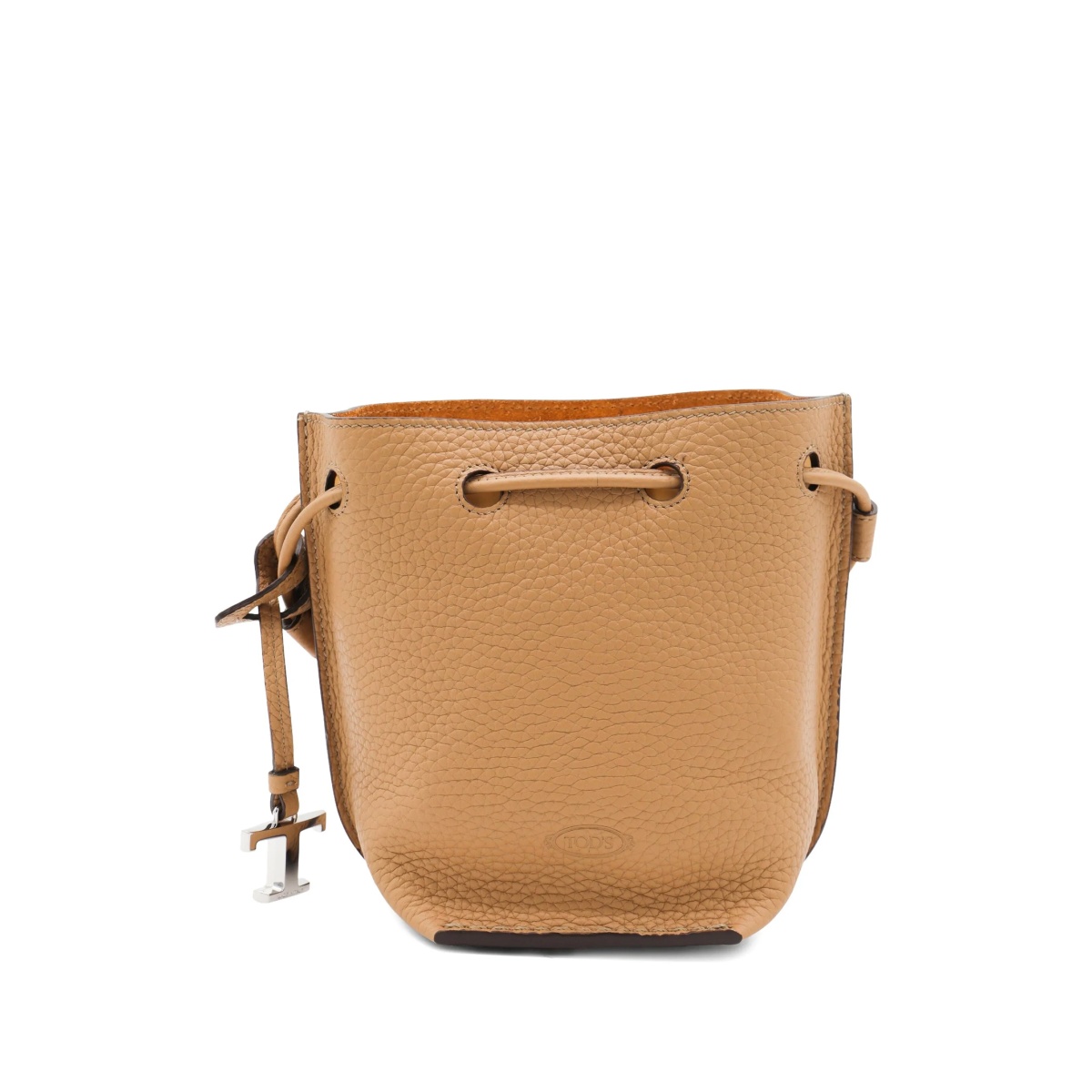 leather drawstring bucket bag