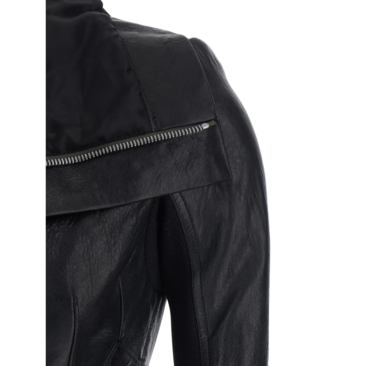 leather zip-up jacket - Img 4
