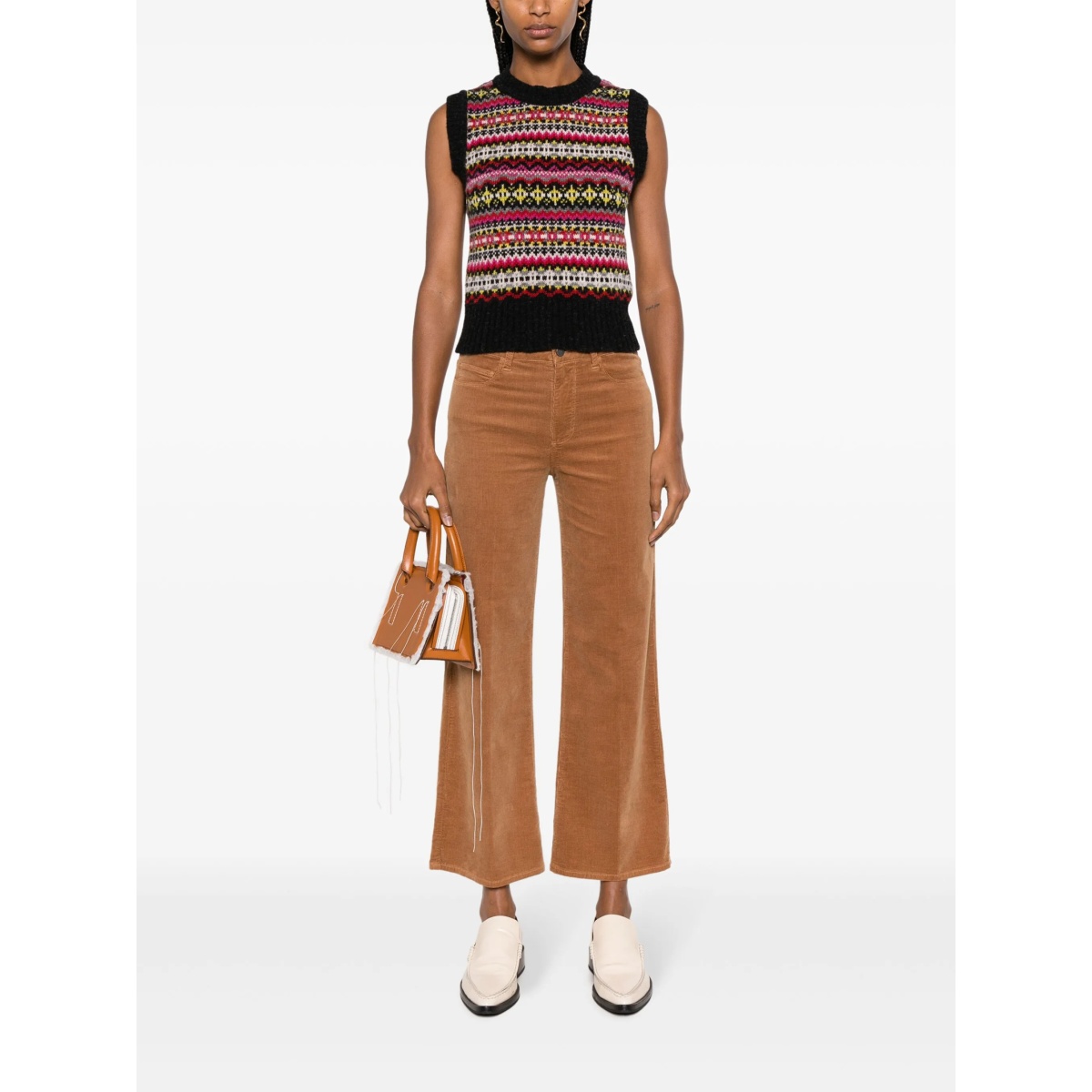 Leenah corduroy cropped trousers - Img 2