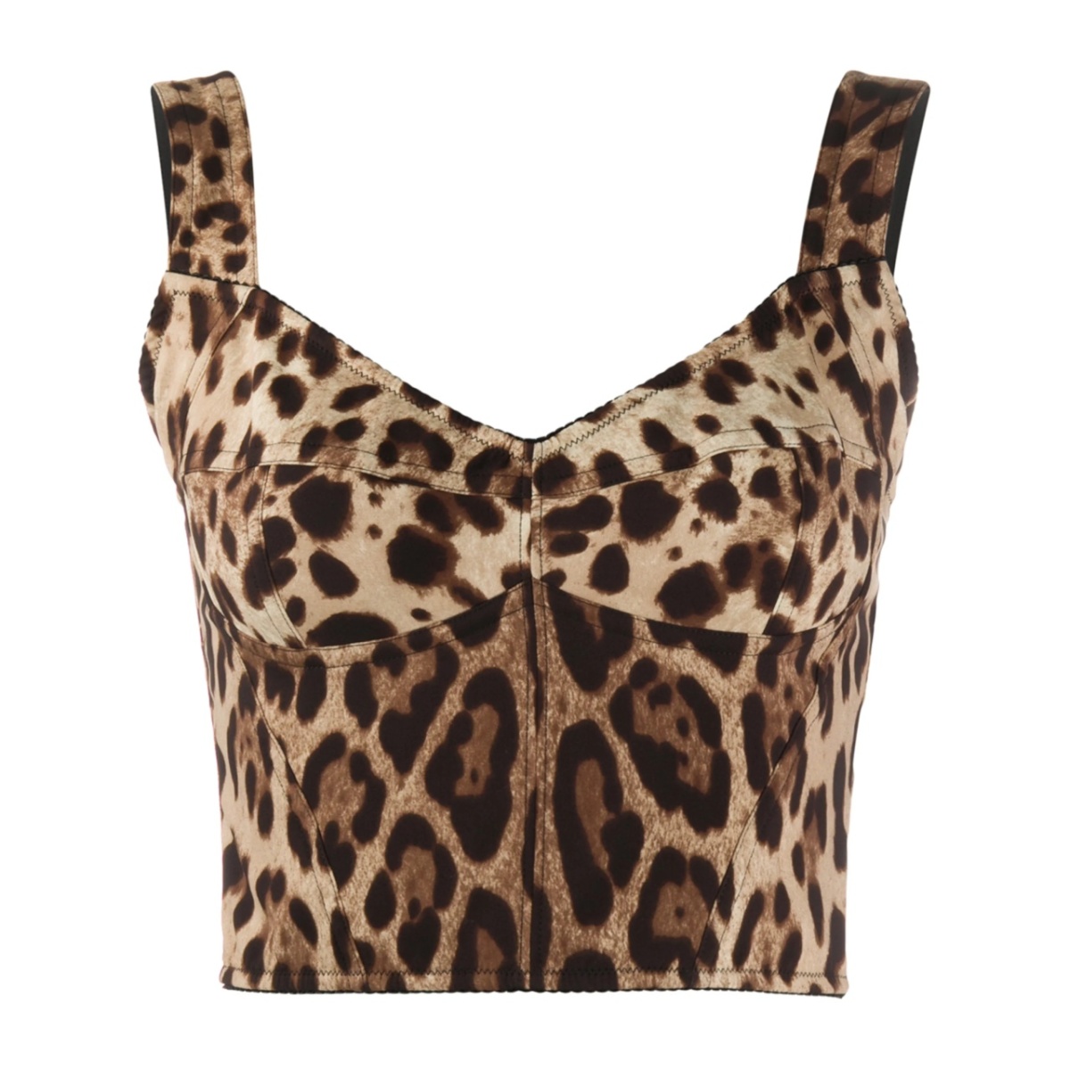 leopard-print bustier top