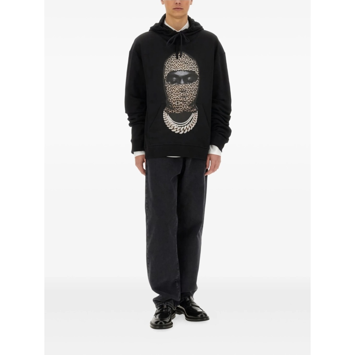 leopard-print graphic hoodie - Img 2