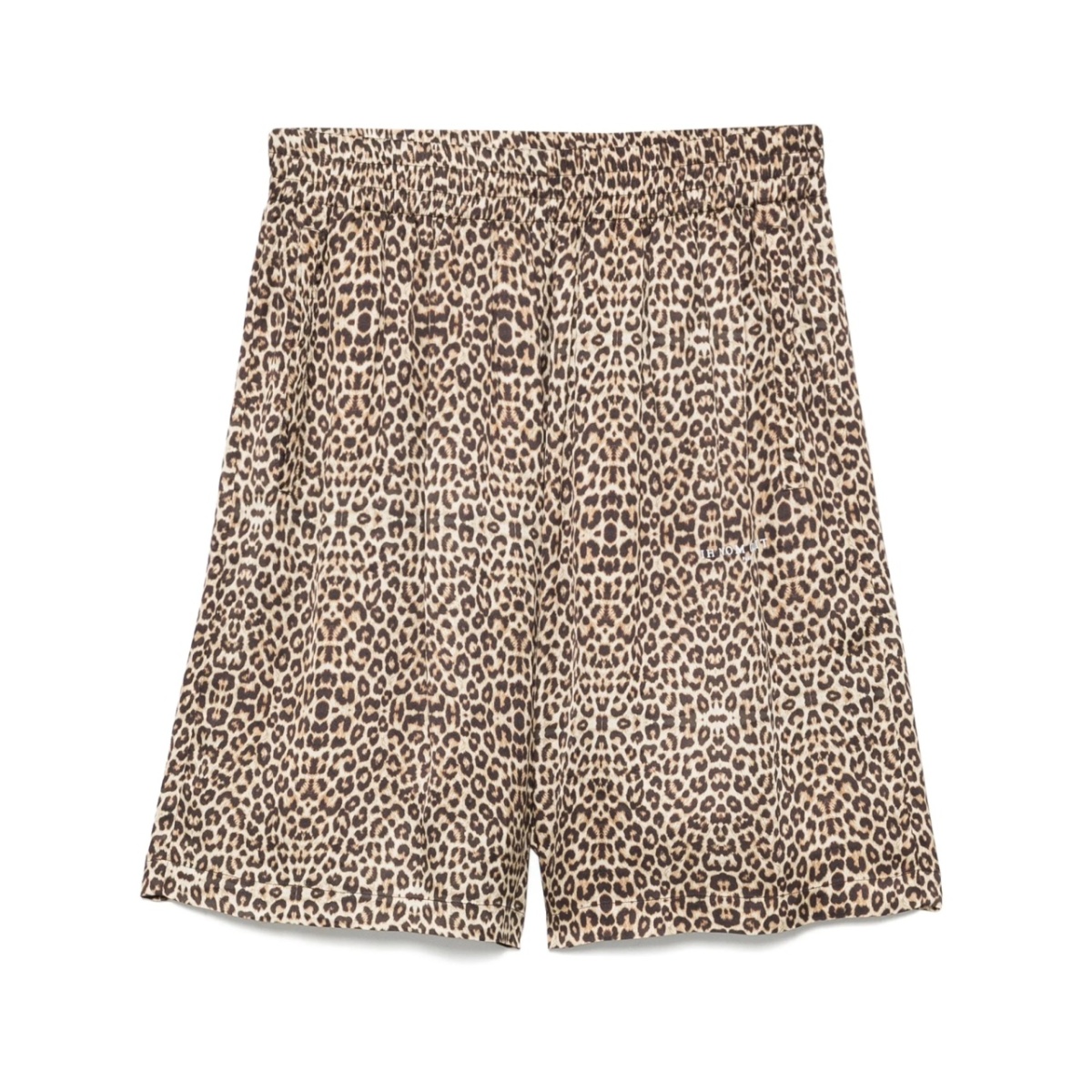 leopard-print shorts