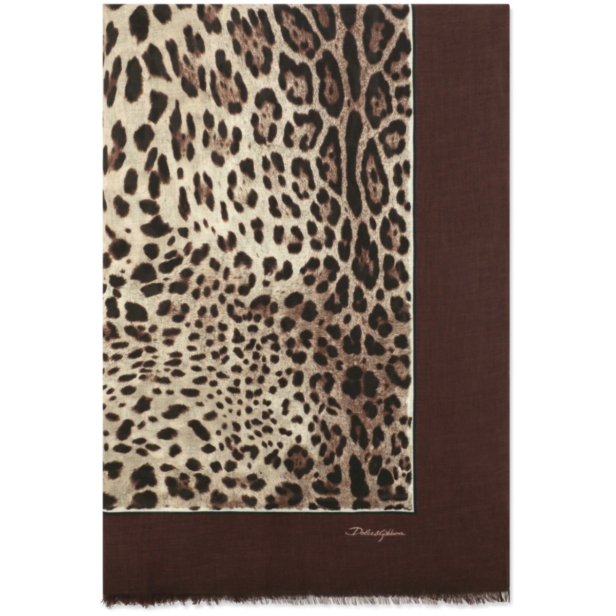 leopard-print silk scarf
