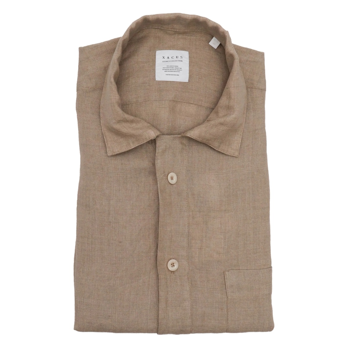 linen button-fastening shirt