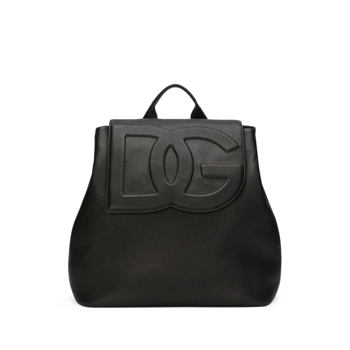 logo-embossed leather backpack