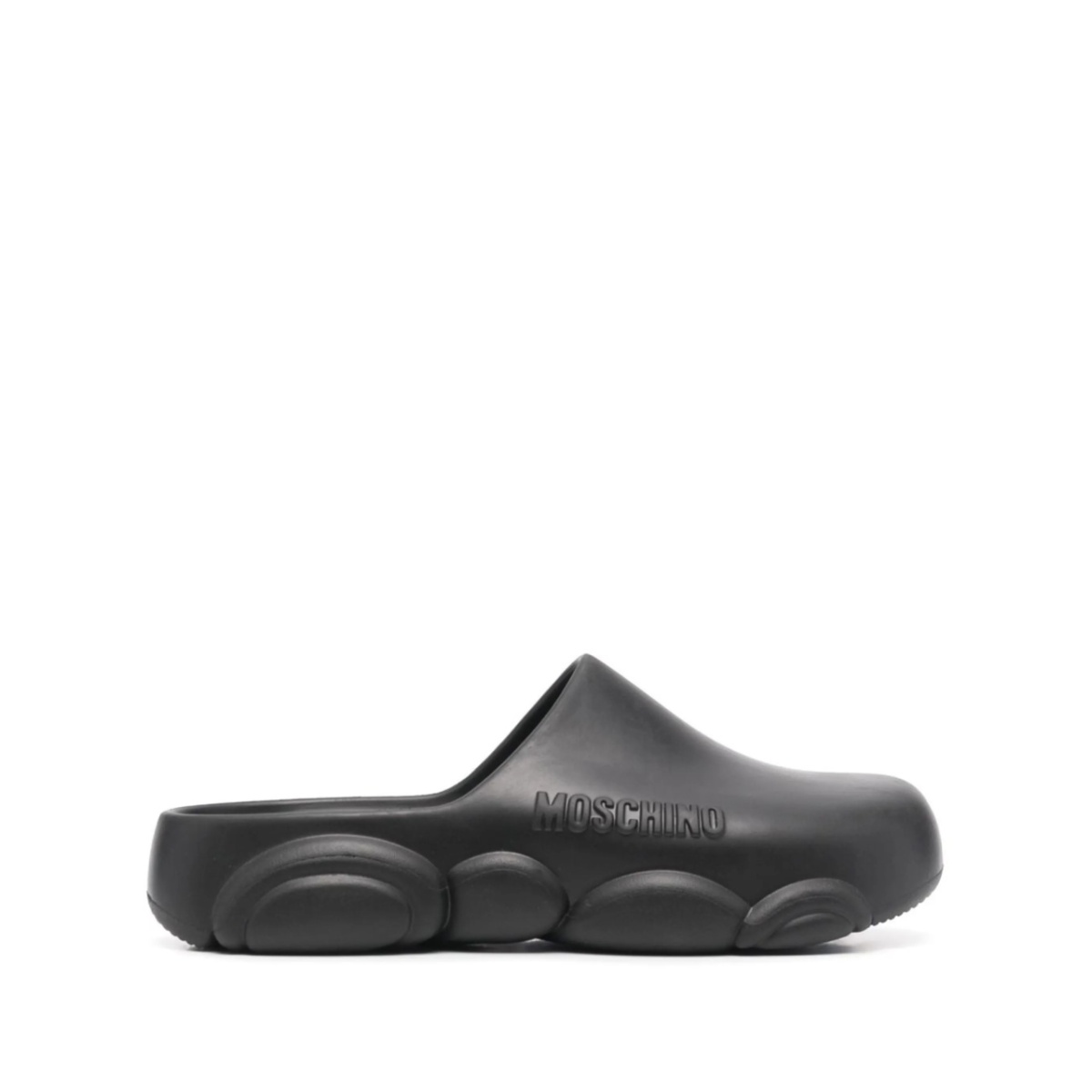 logo embossed mules
