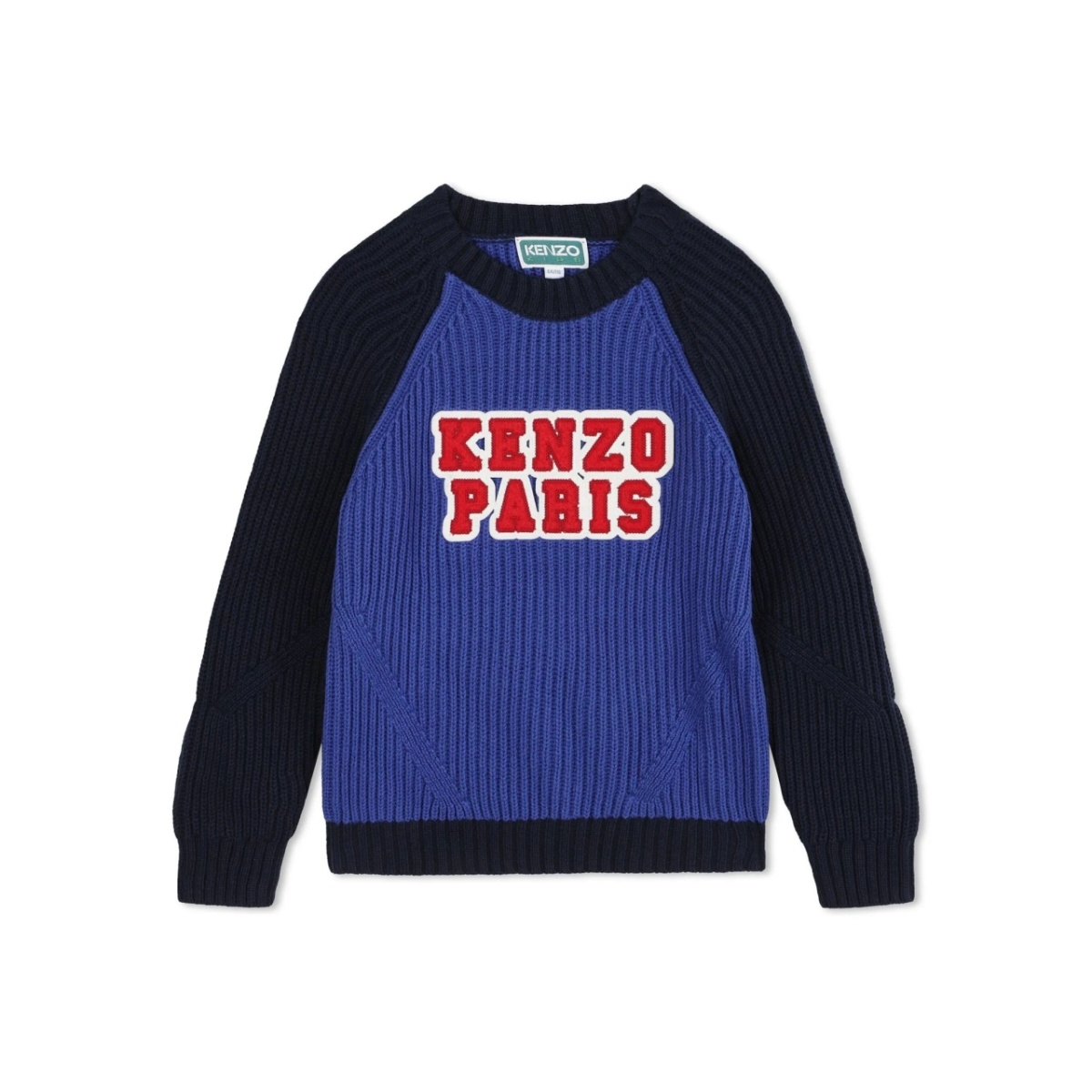 logo-embroidered colour-block jumper