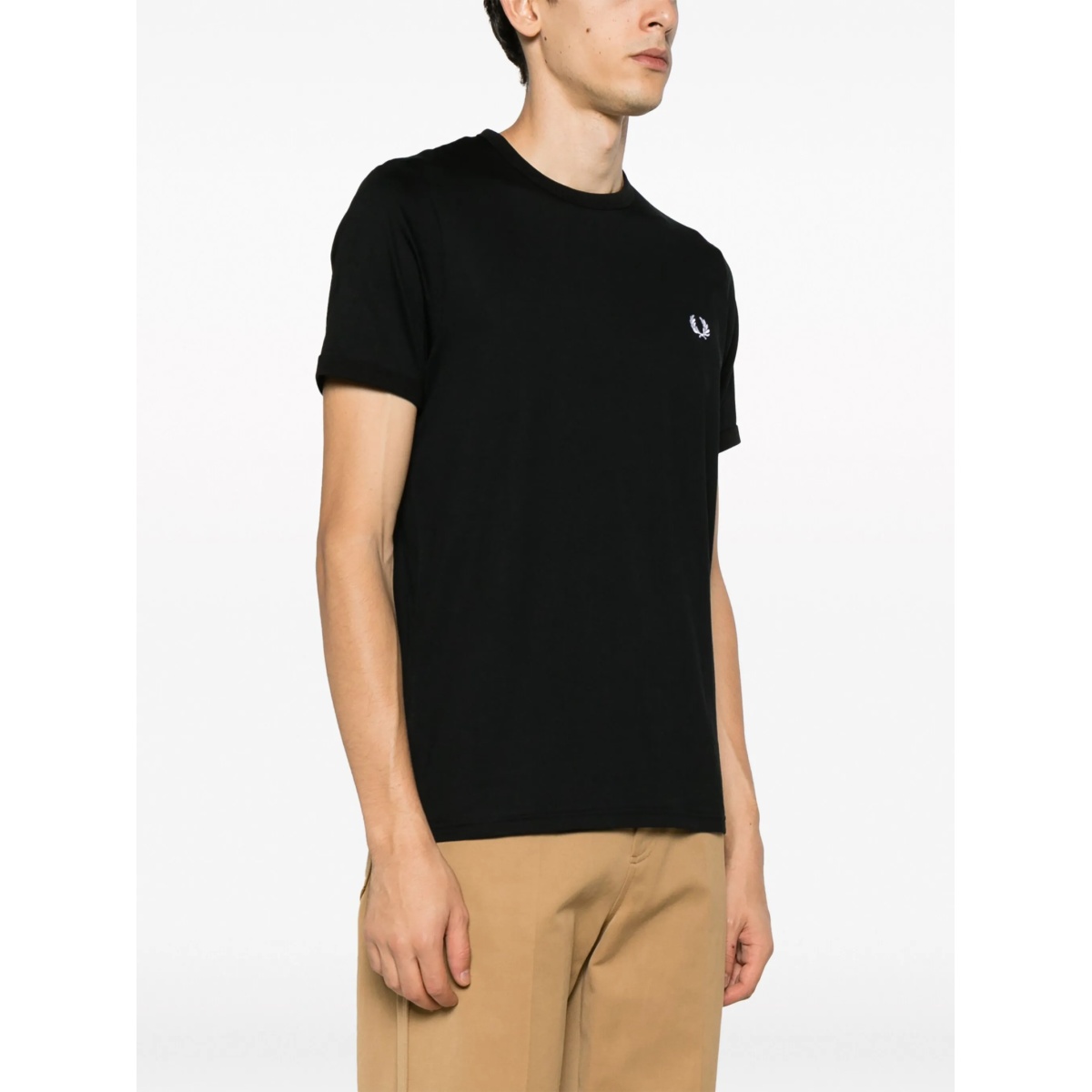 logo-embroidered cotton T-shirt - Img 3