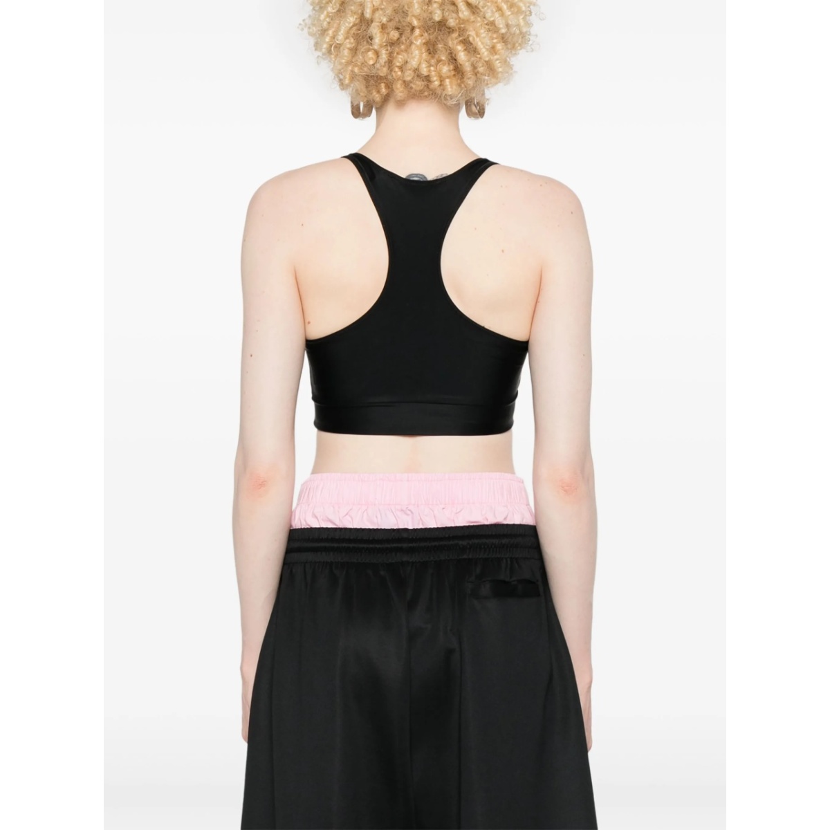 logo-embroidered crop top - Img 4
