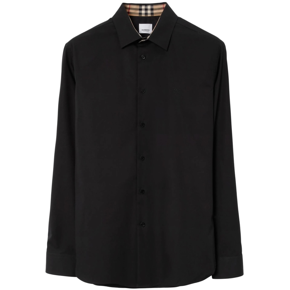 logo-embroidered long-sleeve shirt