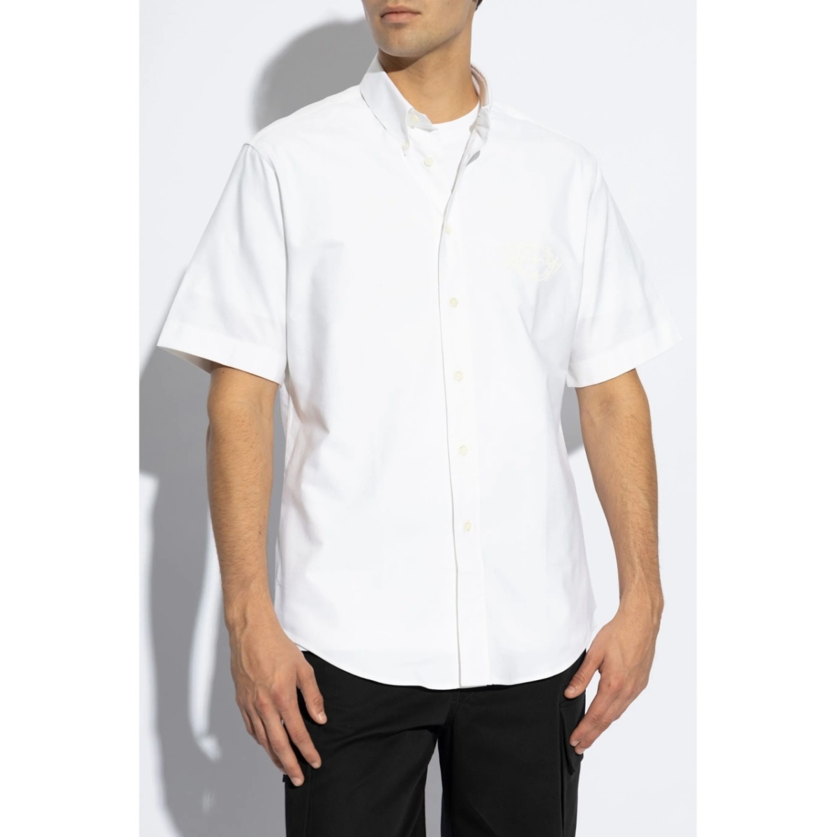 logo-embroidered shirt - Img 3