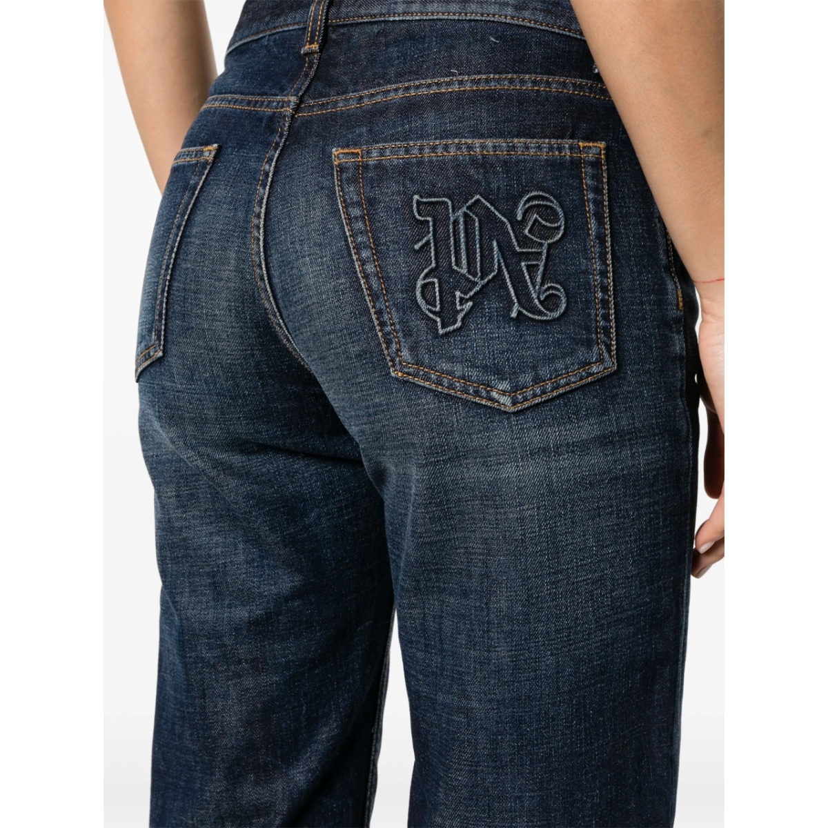 logo-embroidered straight-leg jeans - Img 5