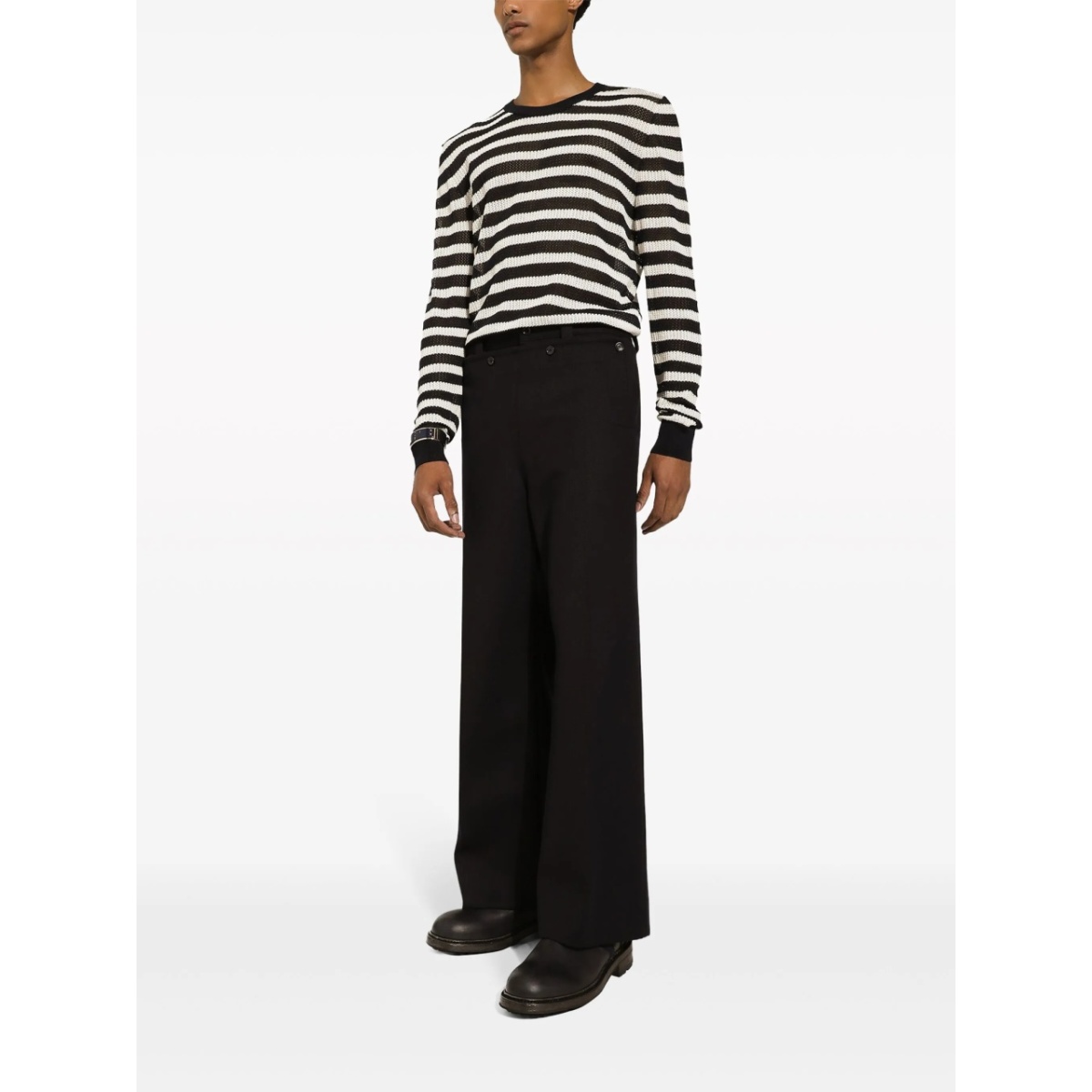 logo-embroidered striped jumper - Img 2