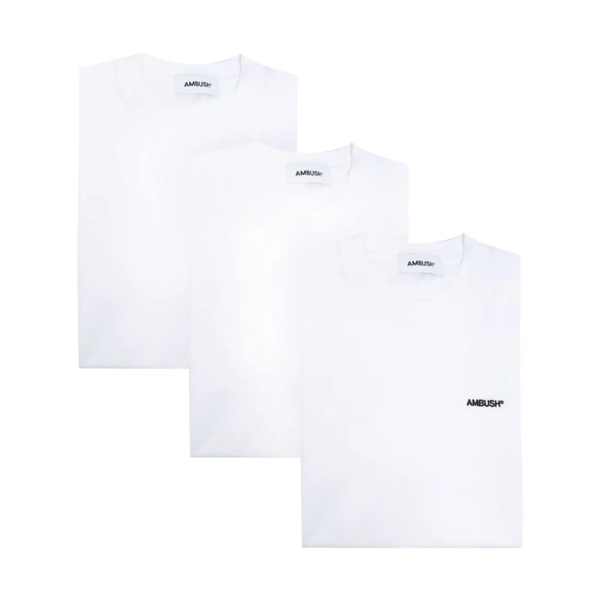 logo-embroidered T-shirt set (set of three)