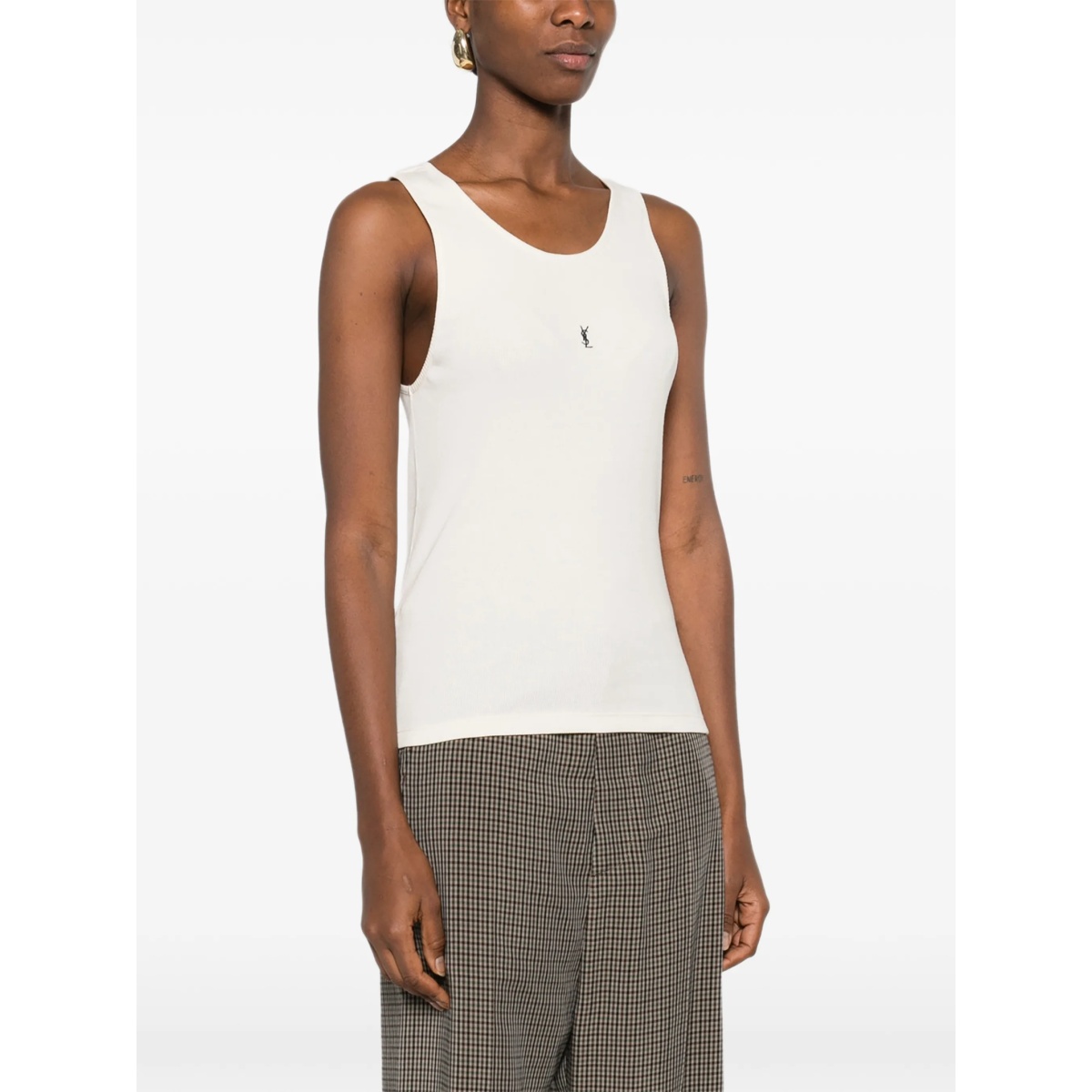 logo-embroidered tank top - Img 3
