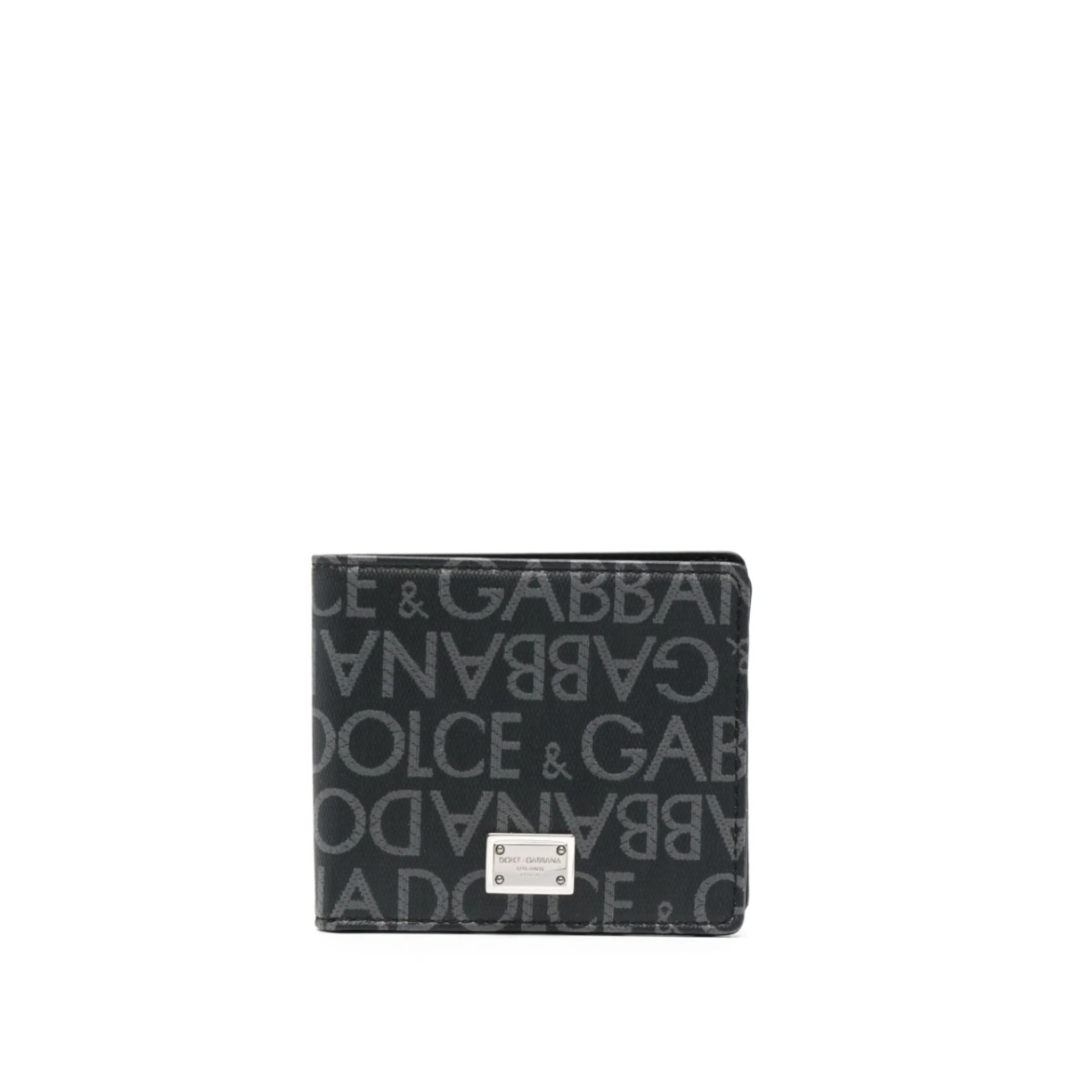 logo jacquard bi-fold wallet