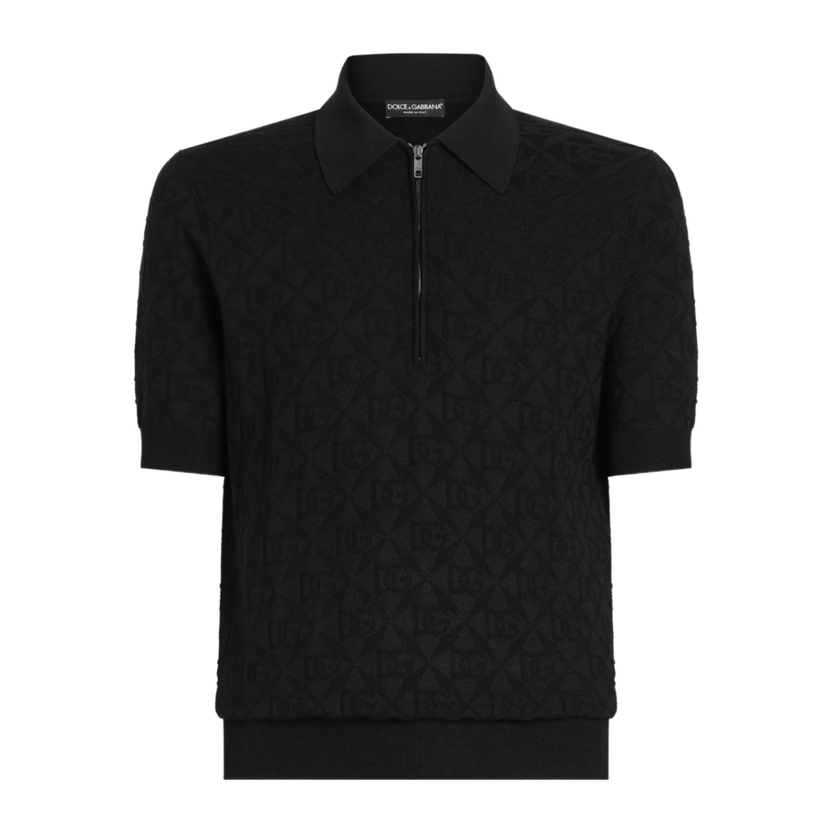 logo-jacquard polo shirt