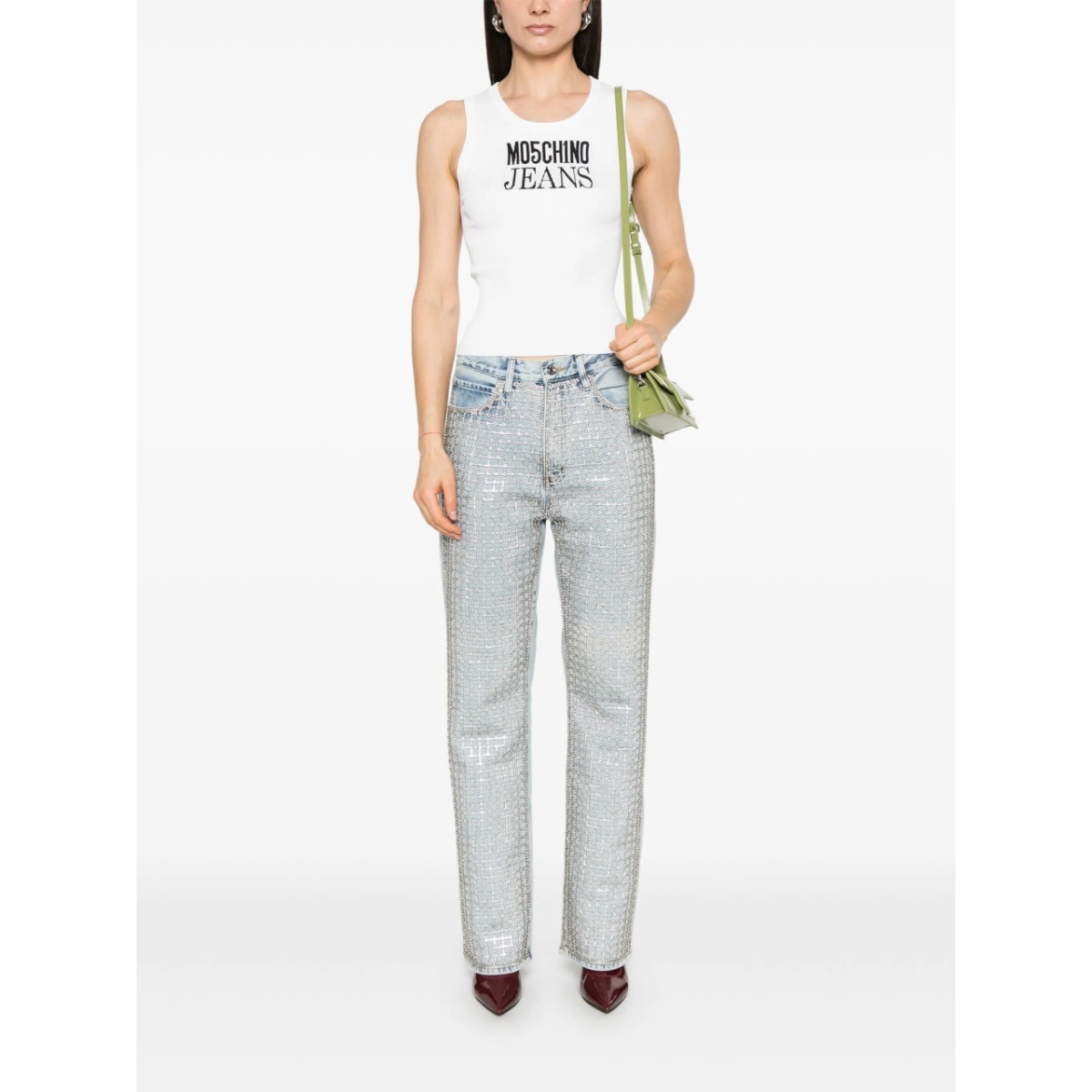 logo-jacquard tank top - Img 2