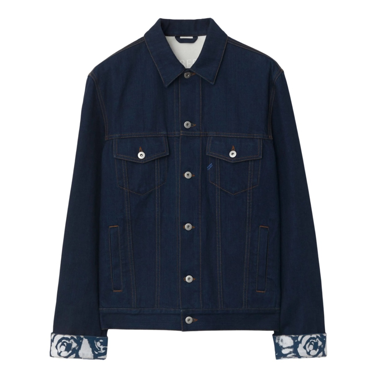 logo-patch cotton denim jacket