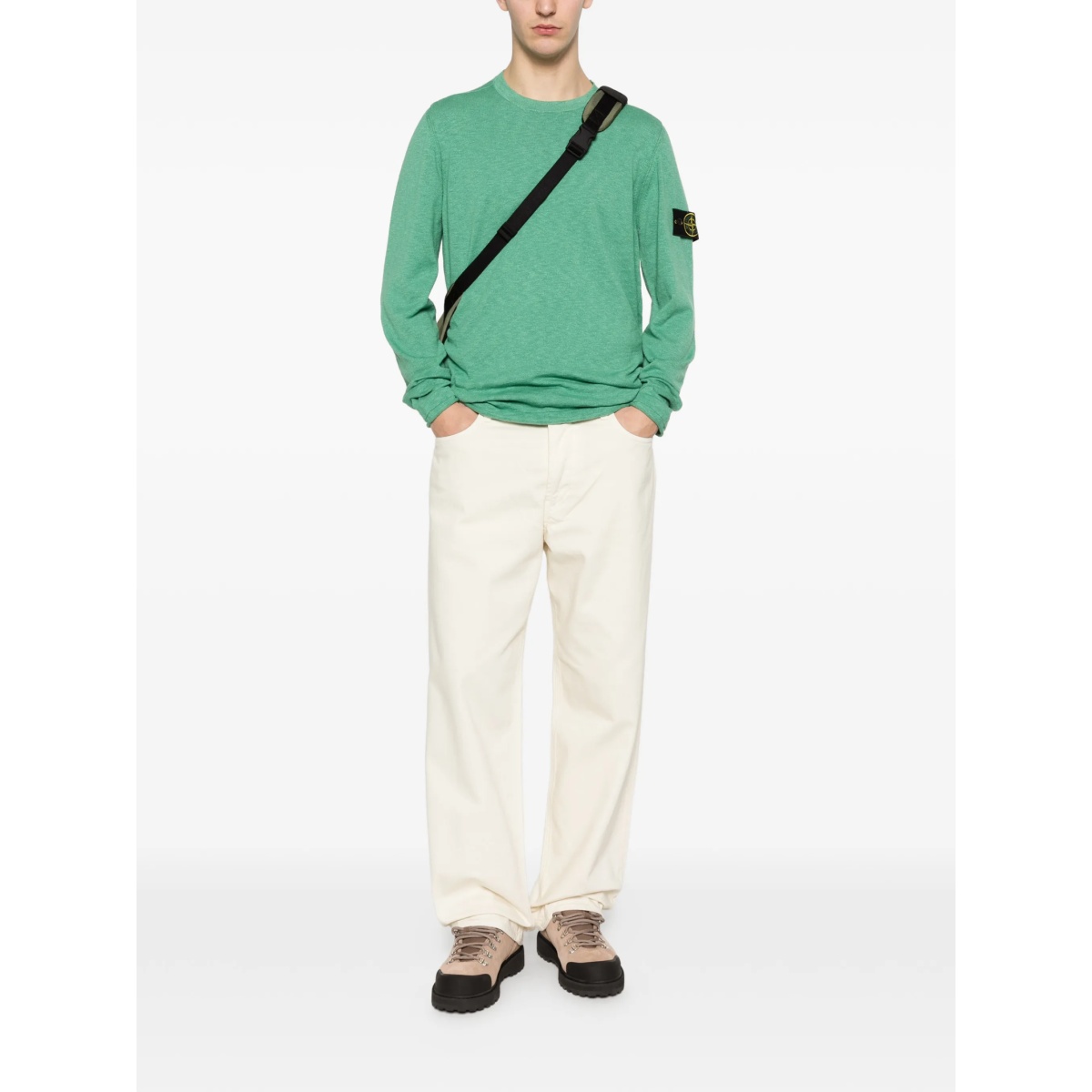 logo-patch crew-neck sweater - Img 2