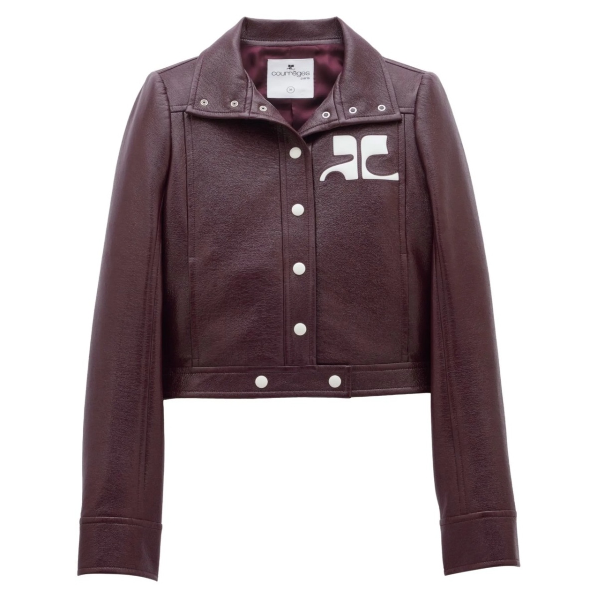 logo-patch cropped jacket