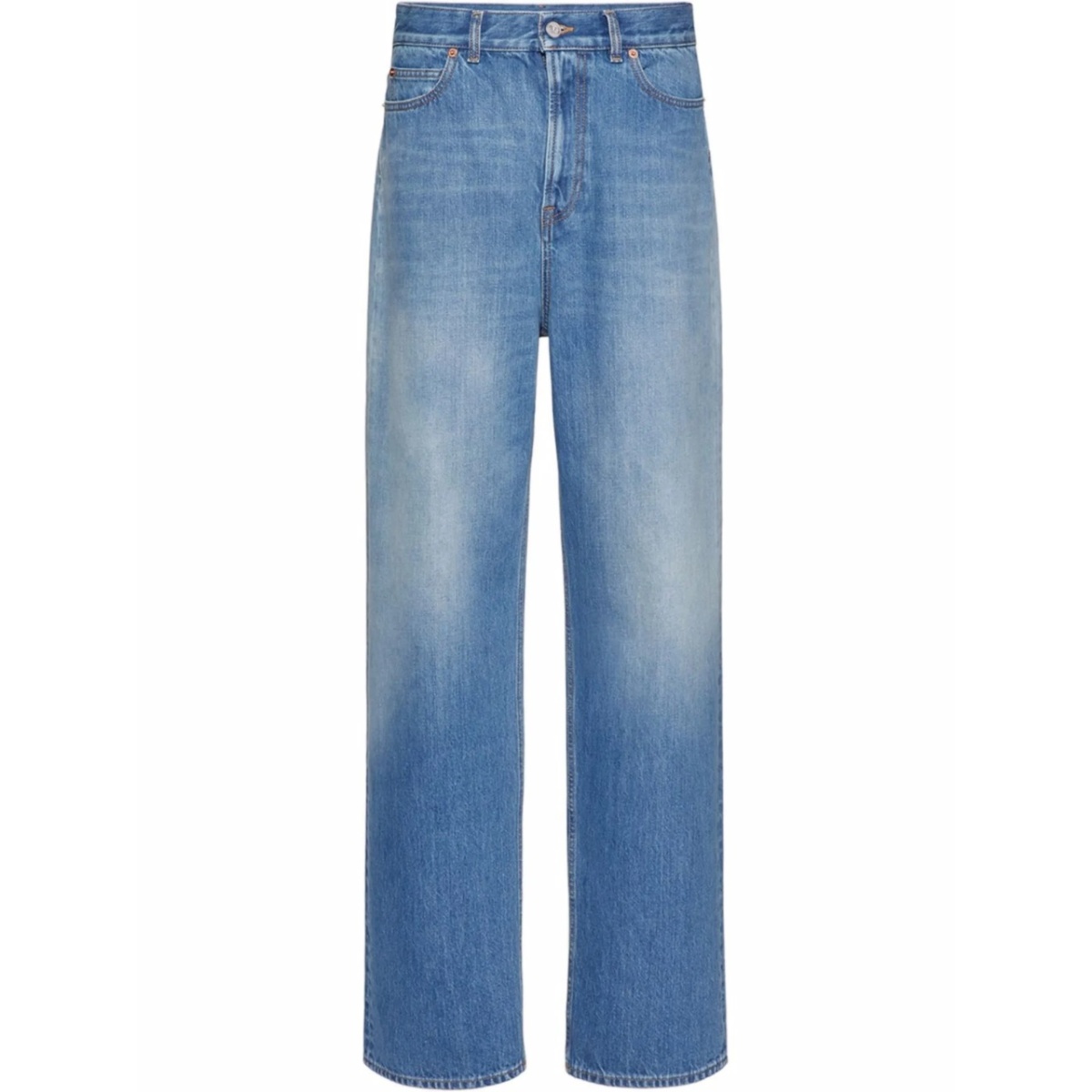 logo-patch denim jeans