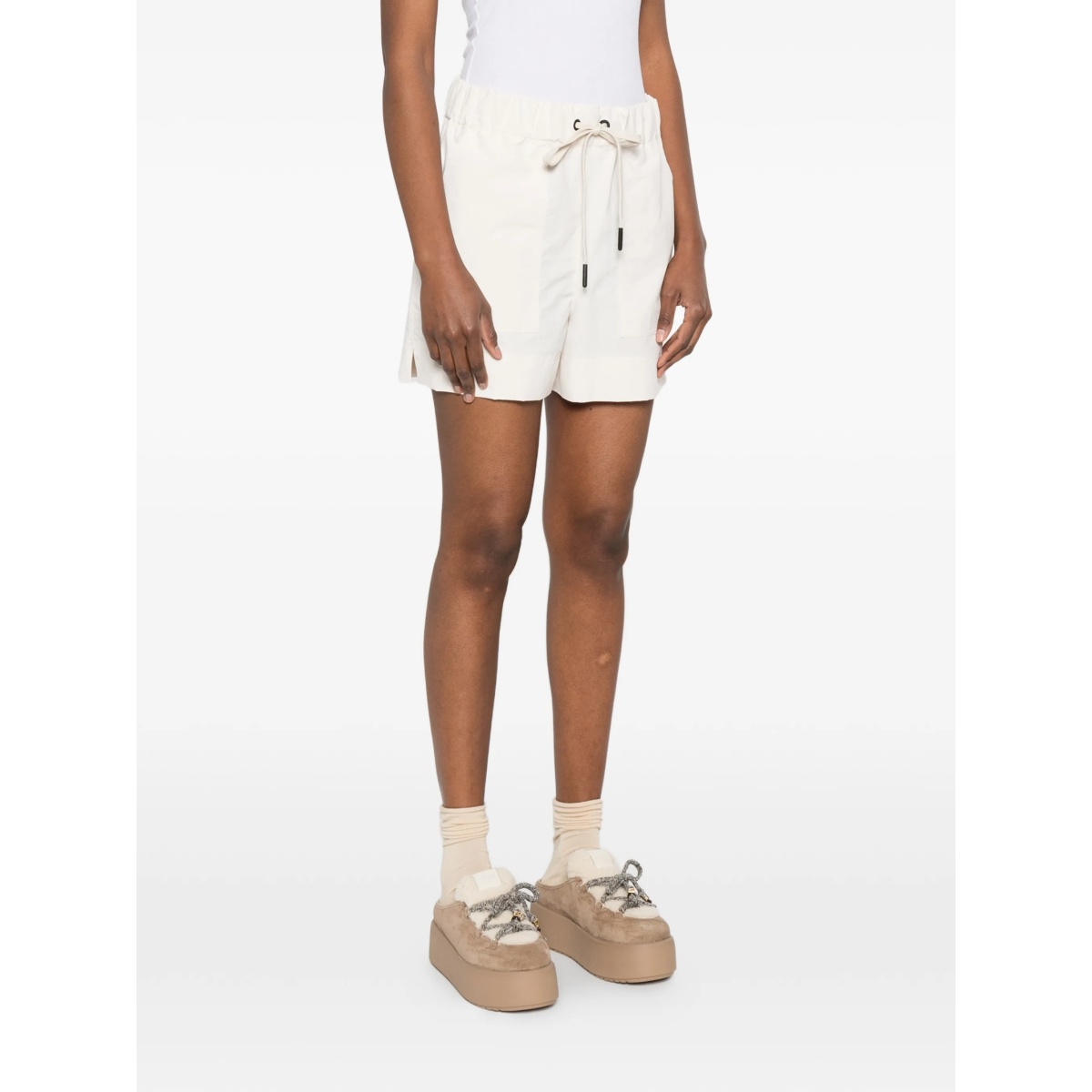 logo-patch drawstring shorts - Img 3
