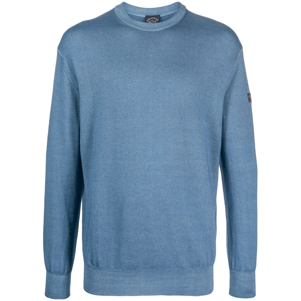 logo-patch fine-knit jumper