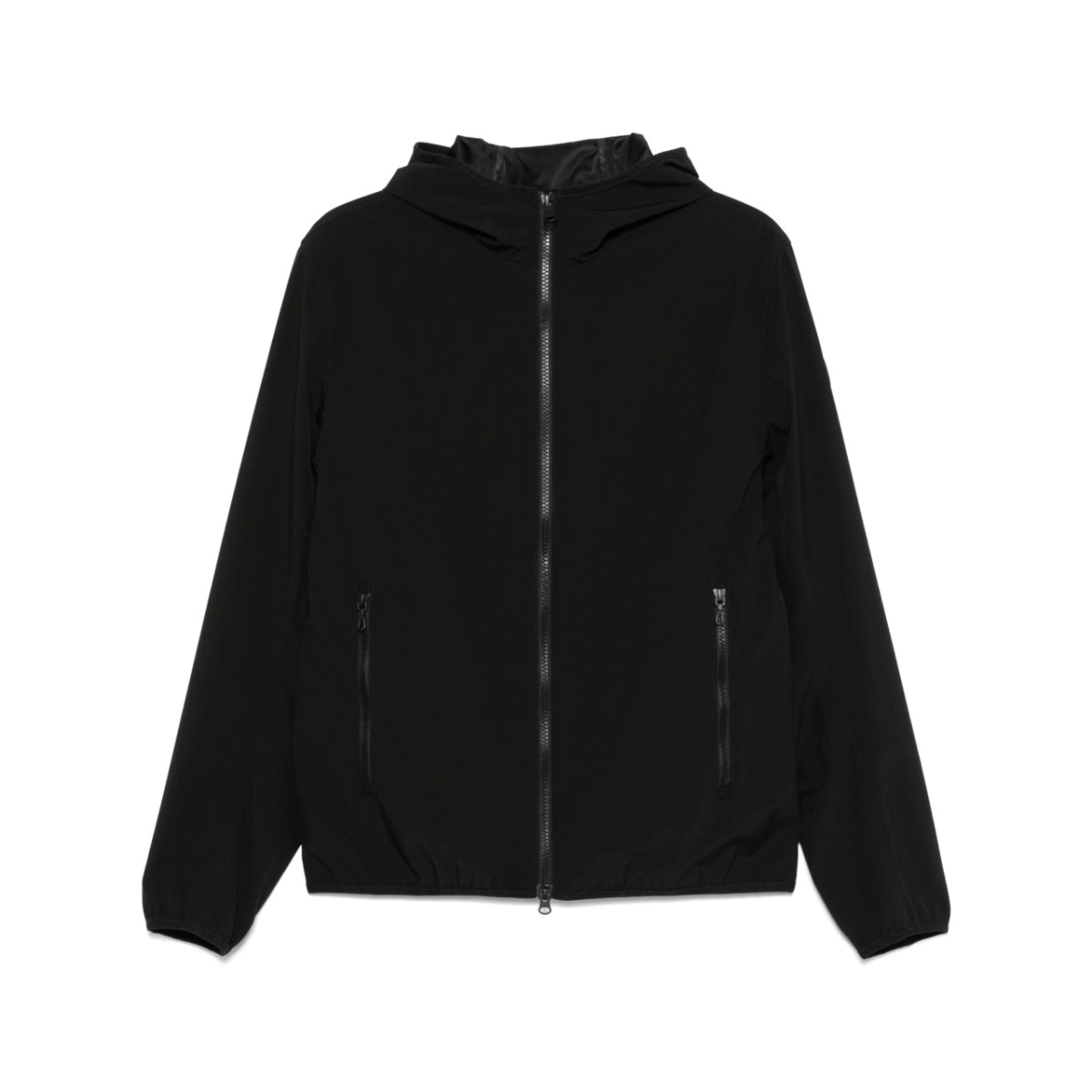 logo-patch hooded jacket