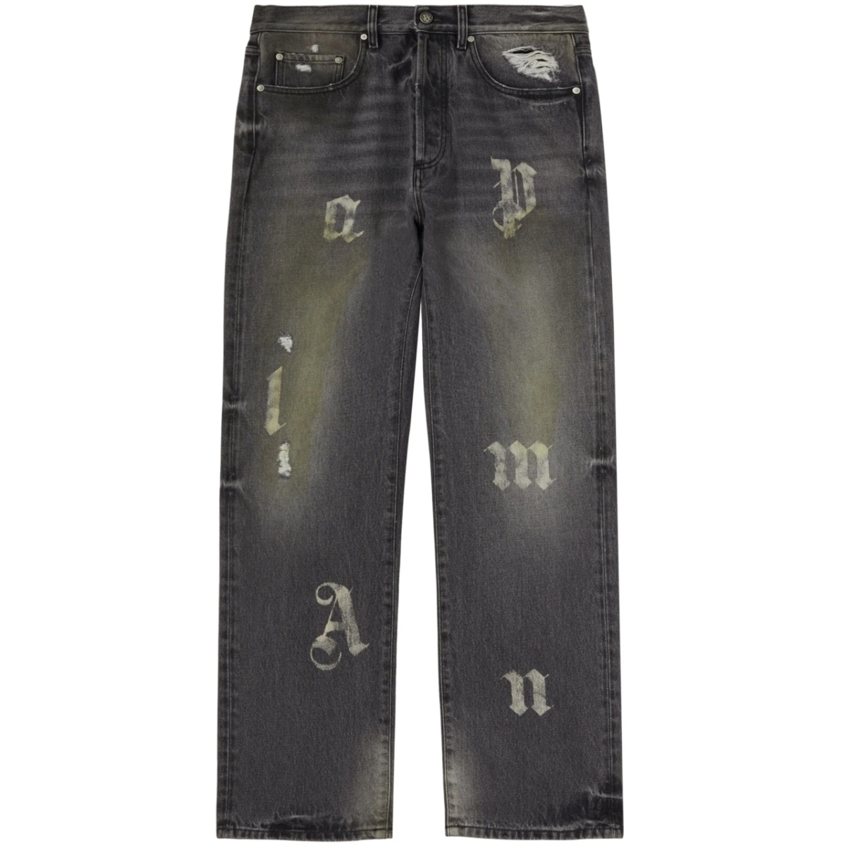 logo-patch loose jeans