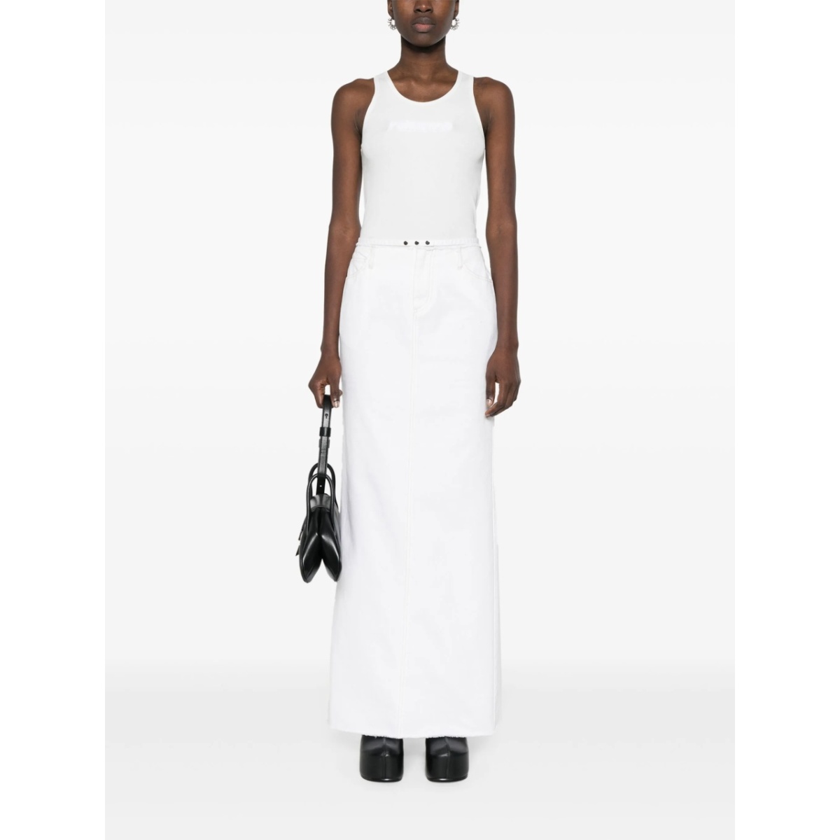 logo-patch ribbed tank top - Img 2